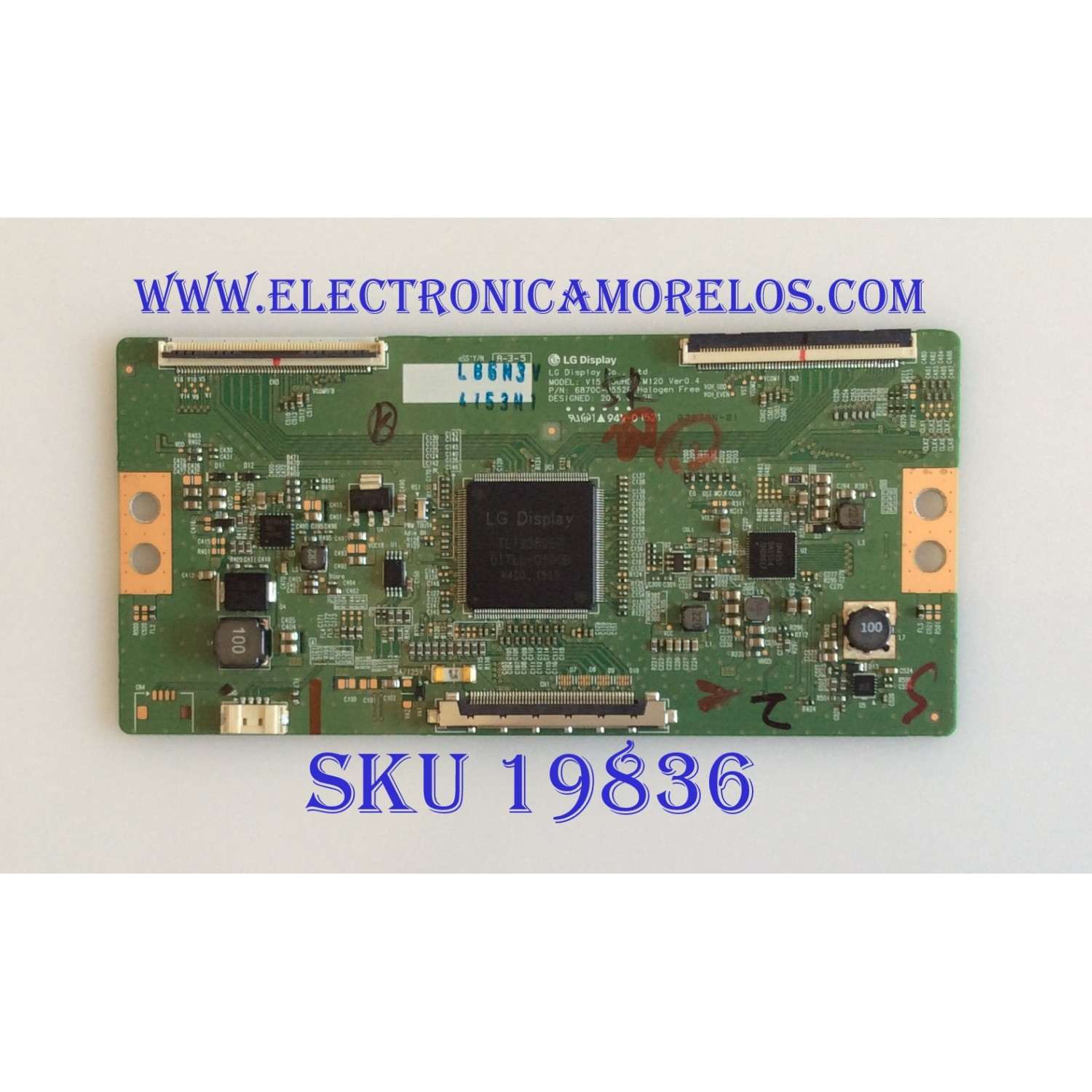 T-CON PARA TV LG / NUMERO DE PARTE 6871L-4153A / 6870C-0552B / 6870C-0552A / PANEL NC430EGE / LC430EGE-FHM1 / DISPLAY LC430EGY (SH)(A1) / MODELOS 43UF6430-UB  / 43UF6430-UB BUSYLJR / 43UF6900-UC / 43UF6900-UC.BWMYLJR