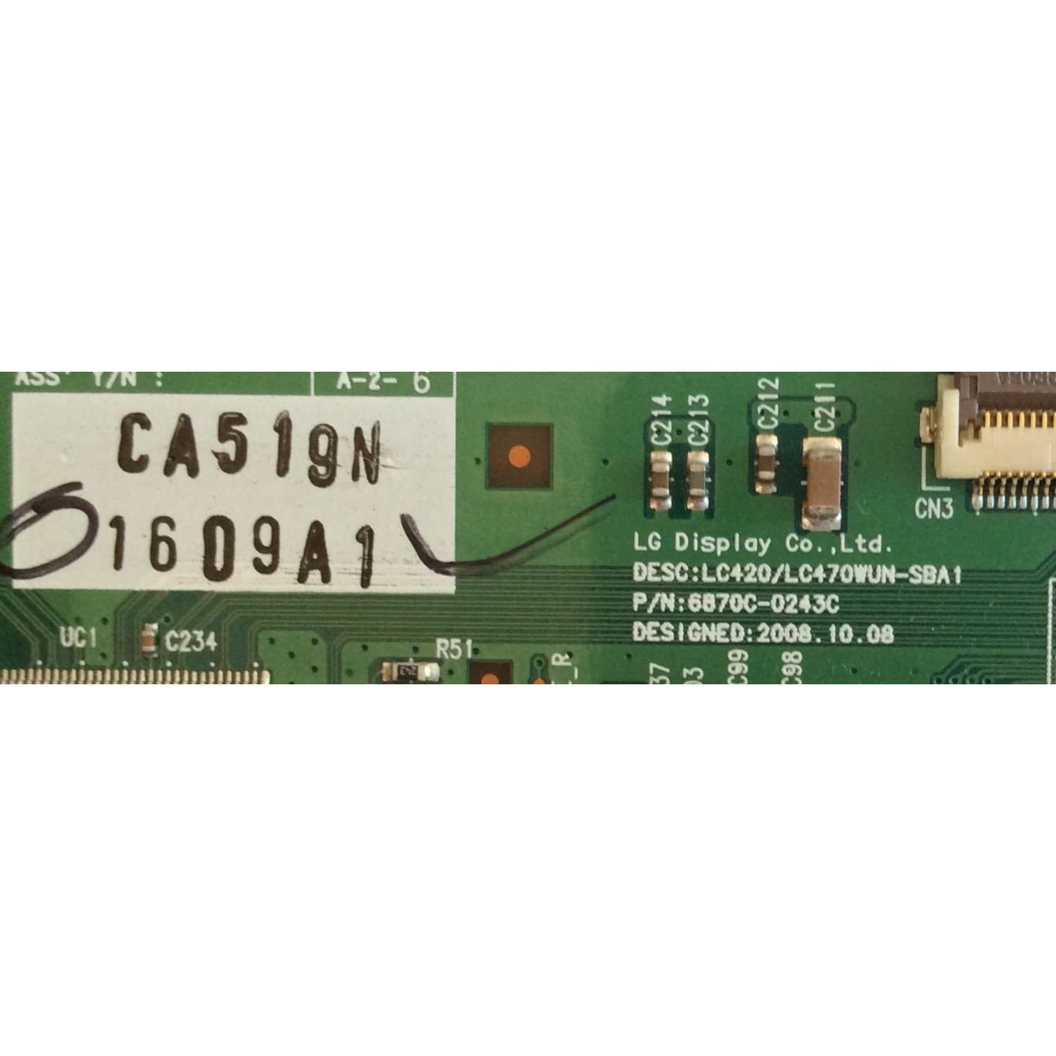 T-CON / PHILIPS / 6871L-1609A / 6870C-0243C / PANEL LC420WUE-SBA1 / MODELO 42HFL5581L/27 - Imagen 2