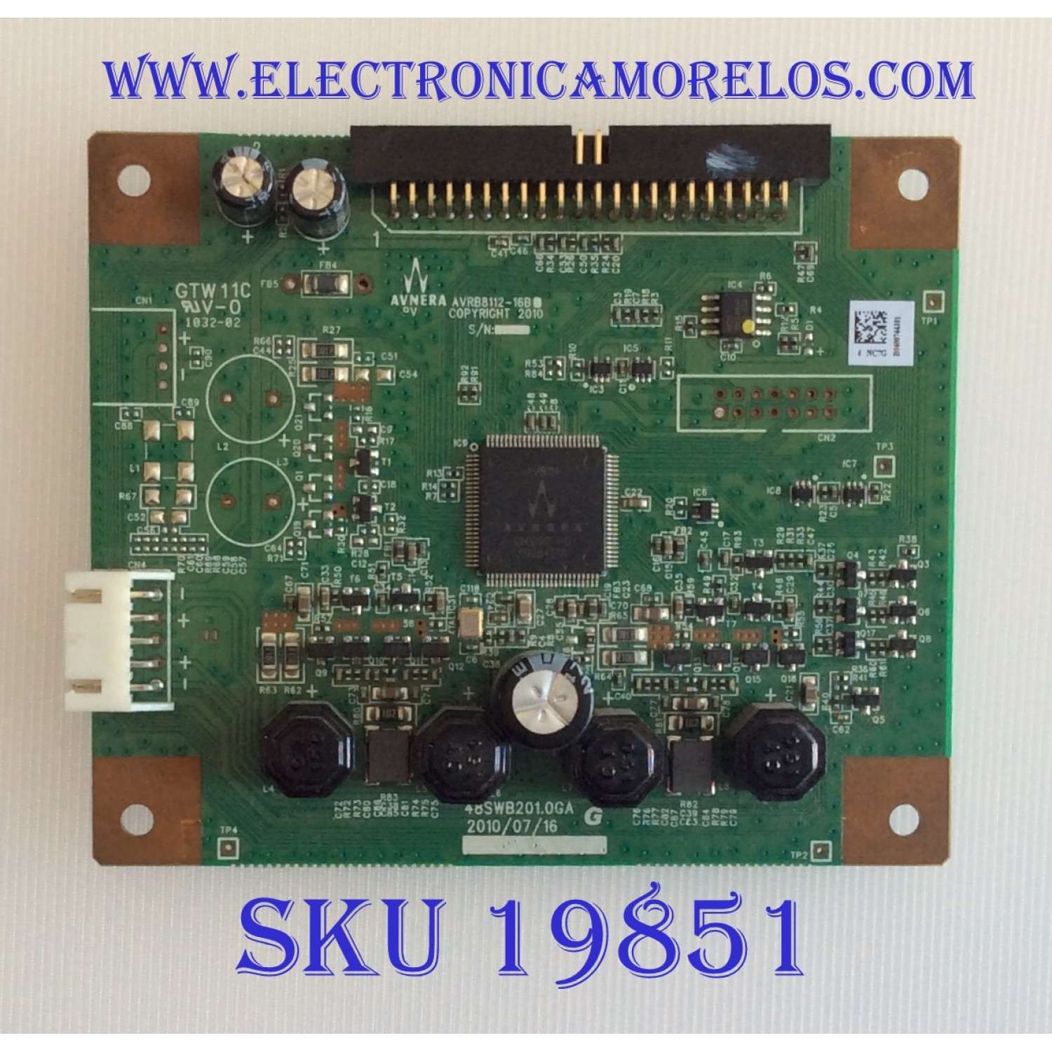 TARJETA DE AUDIO / INSIGNIA / 48SWB201.0GA / SWB3 / AVRB8112-16B / B0400744J01 / PANEL T315AW05 / MODELOS  NS-32E859A11 / NS-42E859A11