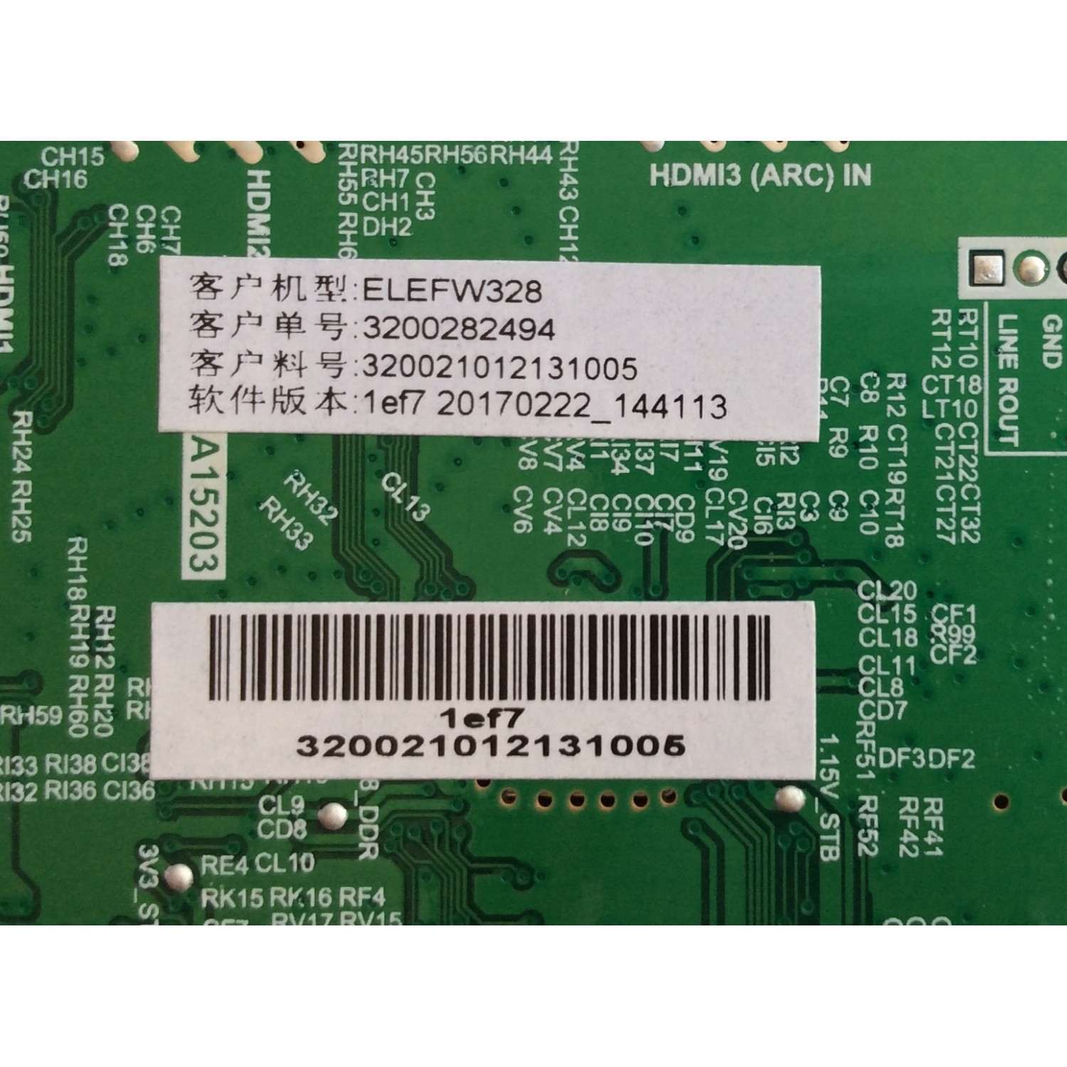 MAIN / FUENTE / (COMBO) / ELEMENT / H17020182  /H17020182-0A00553 / TP.MS3393T.PB758 / 3200282494 / PANEL BOEI320WX1-01 / MODELO ELEFW328  - Imagen 2
