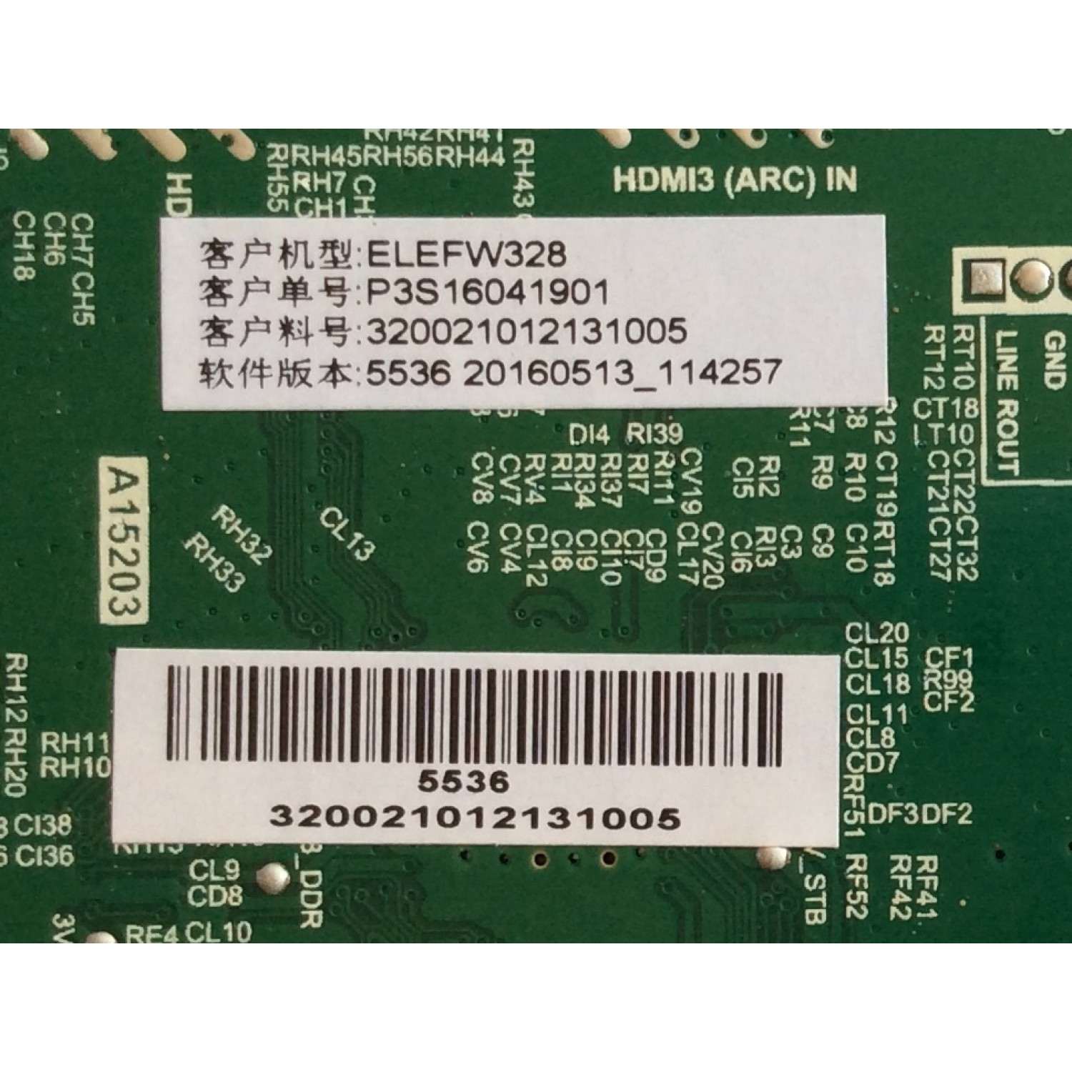 MAIN / FUENTE / (COMBO) / ELEMENT / H16040620 /H16040620-0A00064 / TP.MS3393T.PB758 / 320021012131005 / PANEL BOEI320WX1-01 / MODELO ELEFW328  - Imagen 2