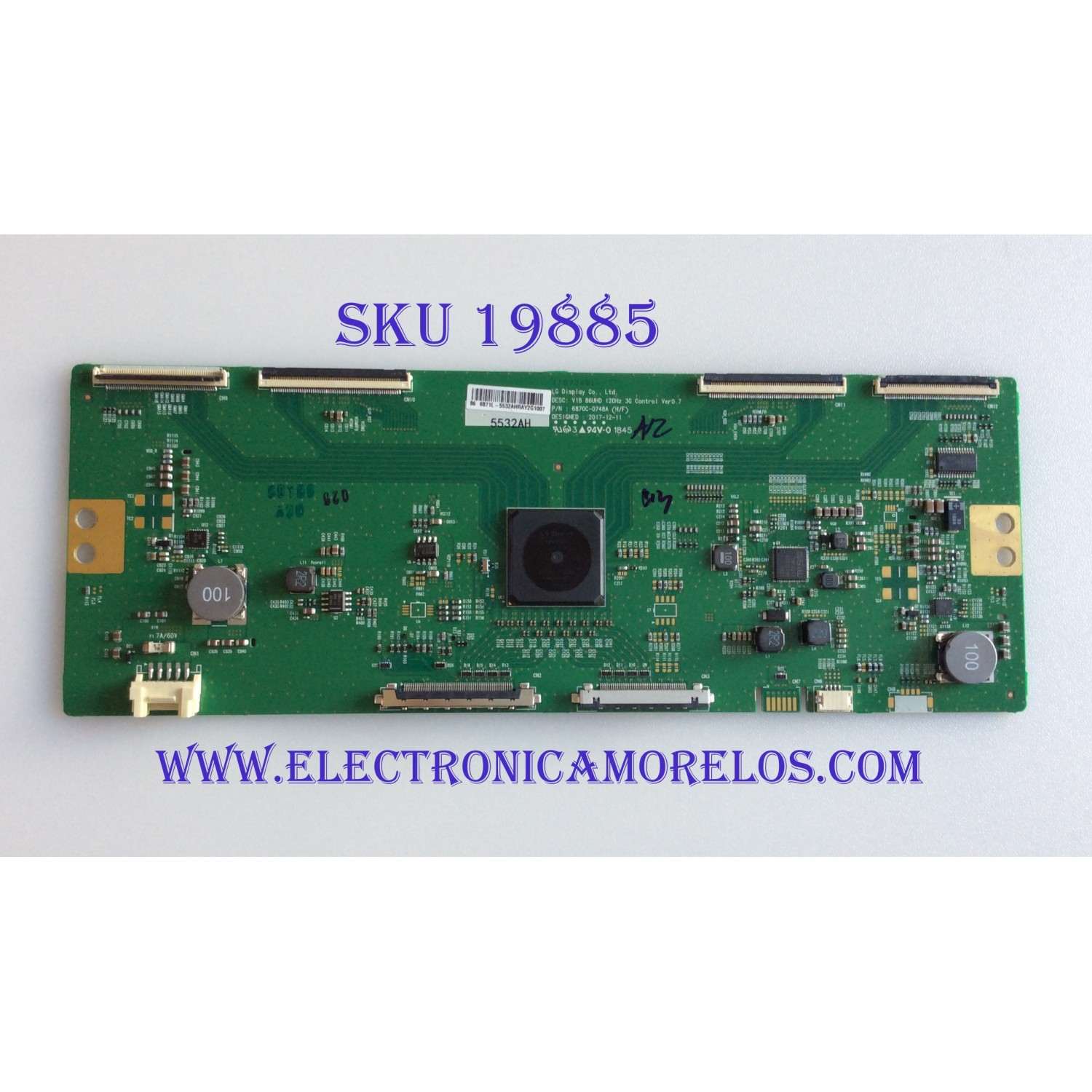 T-CON PARA TV LG / NUMERO DE PARTE 5532A / 6871L-5532A / 6870C-0748A / PANEL´S NC860DQF-AAGR3 / HC860DQF-SLUR1 / HC860DQF-SLUR3 / HC860DQF-SLYR2 / MODELOS 86UK6570PUB / 86UM7570PUB / 86UK7570PUB / 86UM8070PUA / 86UM8070AUB / 85UN8570AUD / 86UN8570PUC