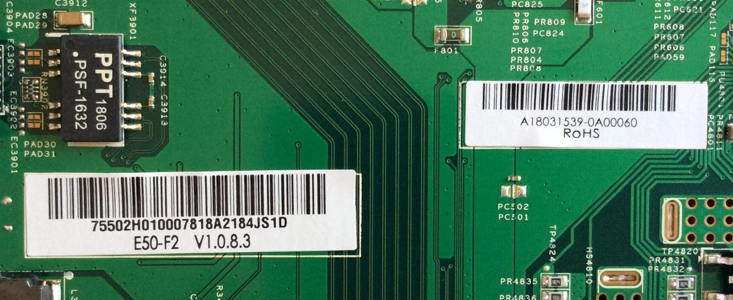 MAIN / VIZIO 755.02H01.0007 / 748.02H01.0011 / 75502H020007 / L7118-1 / TED.SX7.EB761 D17507 / A18031539 / PANEL T500QVN03.7 / MODELO E50-F2 LWZ2WYMU - Imagen 4