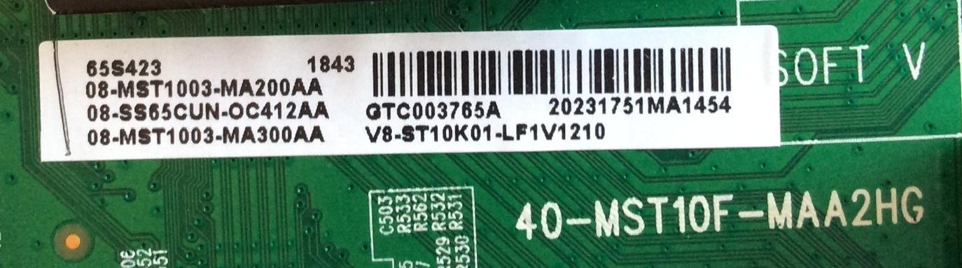 MAIN ORIGINAL PARA TV TCL / 08-SS65CUN-OC412AA / 40-MST10F-MAA2HG / 08-MST1003-MA200AA / MODELOS 65S423 / 65S423TFAA / 65S425TACA / 65S421TCAA / 65S425TACA  65S423LFAA / 65S425LACA / PANEL LVU650NDEL - Imagen 2