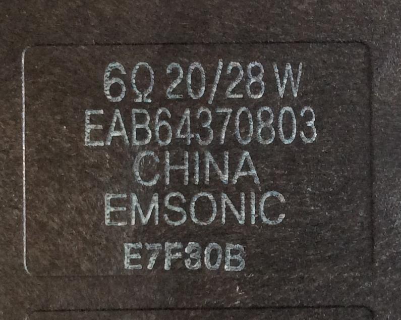 ALTAVOCES PARA TV / LG / EAB64370803 / MGJ639816 / MCK69307102 / A0600101 / PANEL LC650EQF   (DK)(M1) / MODELO 65SJ850A-UC - Imagen 2