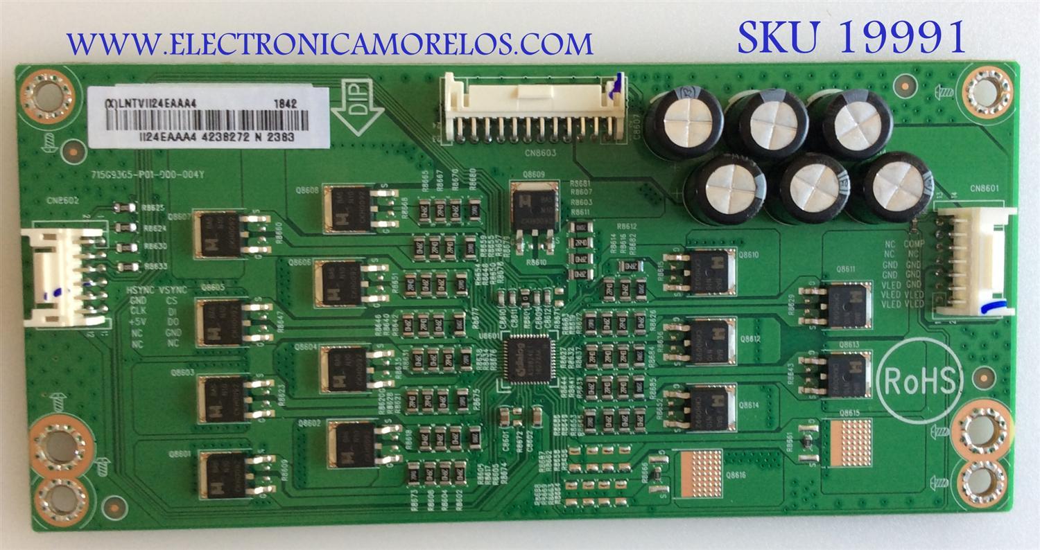 LED DRIVER / VIZIO /LNTVII24EAAA4 / 715G9365-P01-000-004Y / (X)LNTVII24EAAA4 / PANEL TPT650J1-QUBN90.K   REV:98POE / MODELO E65-F1 LTMUWVLU