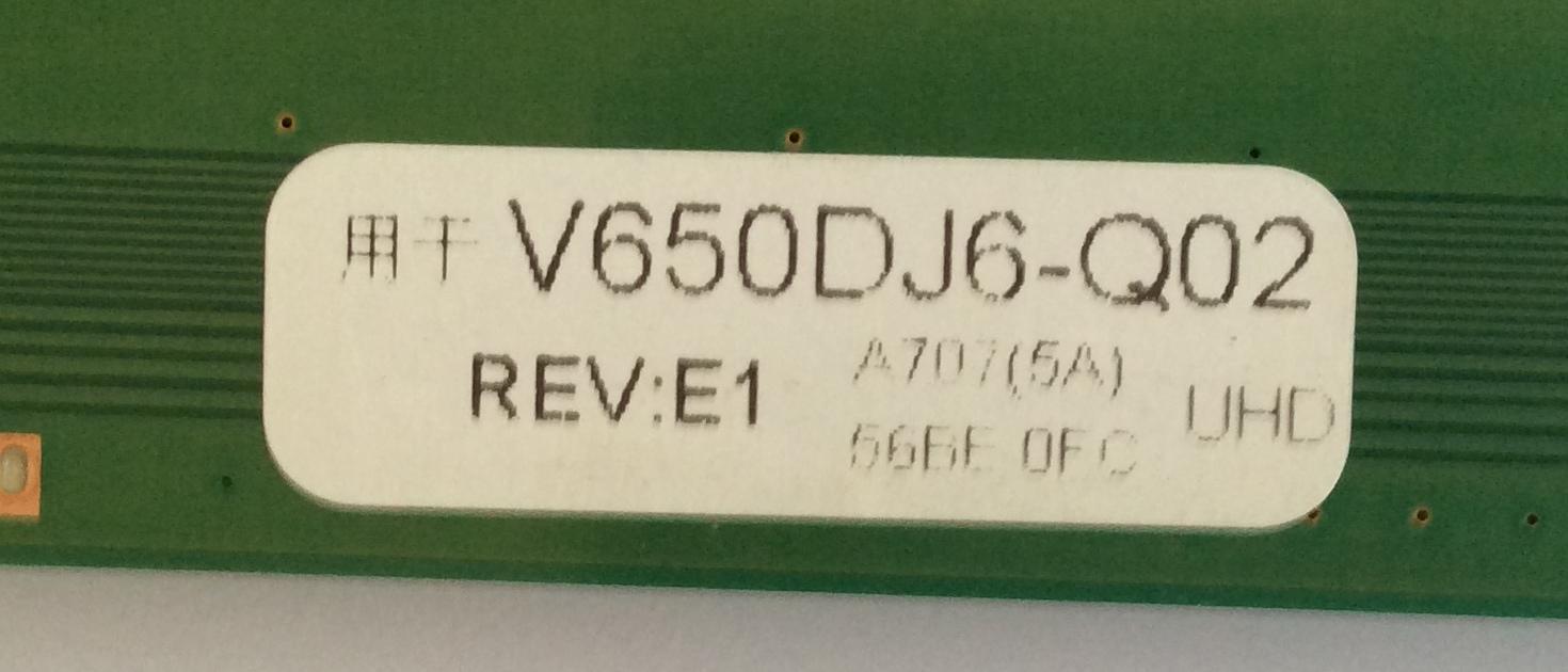 T-CON PARA ATYME / RCA  NUMERO DE PARTE V650DJ6-Q02 / V650DJ6-C02 / E335236 / V650DJ6-Q02  REV:E1 / MODELO 650AM7UD  / RNSMU6536-B - Imagen 3