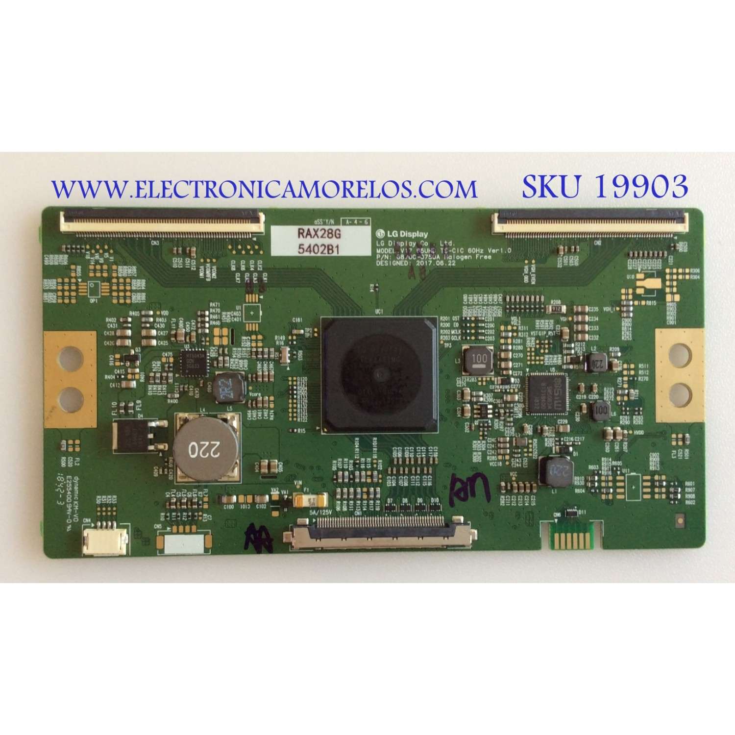 T-CON / LG 6871L-5402B / 6870C-0750A / 5402B / MODELOS  65UK6500AUA.AUSWLJR / 65UK6500AUA.BUSWLJR / 65UV340C-UB.AUSYLJR