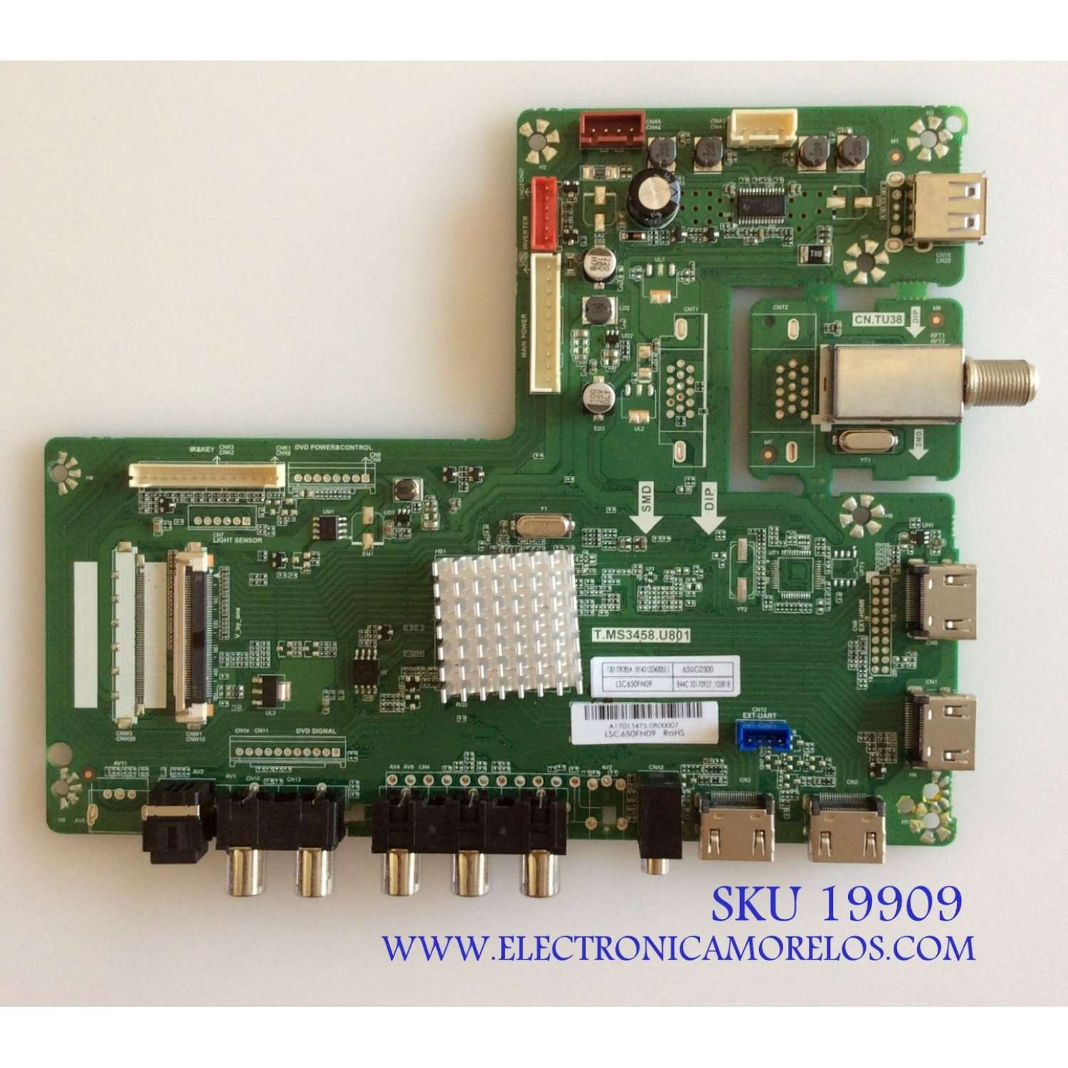 MAIN / HAIER / 8142123342055 / A17013475 / T.MS3458.U801 / PANEL LSC650FN09 / MODELOS 65UFC2500 / 65UG2500