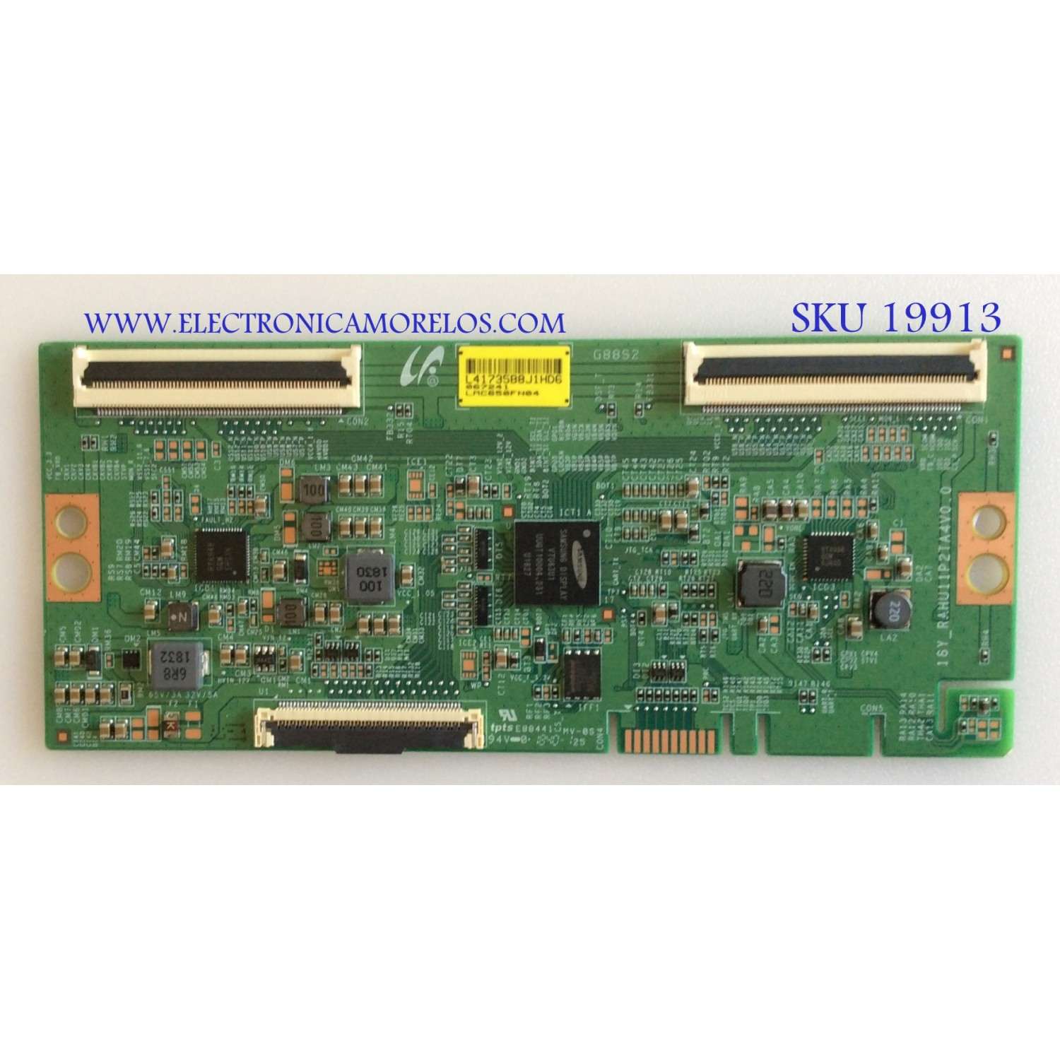 T-CON PARA TV TCL / NUMERO DE PARTE LJ94-41735B / 18Y_RAHU11P2TA4V0 / SUSTITUTA LJ94-41735C / PANEL´S LVU650NDBL / DISPLAY LSC650FN04-301 / MODELOS 65R615 / 65R617 / 65S423 / 65R613 / RTRU6527-US / LT-65MA877 / LT-65MAW595 / MAS MODELOS EN DESCRIPCION