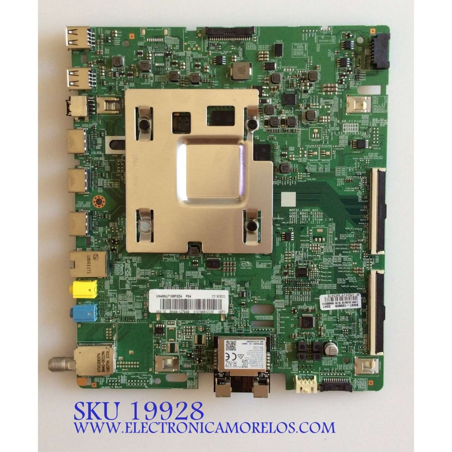 MAIN ORIGINAL PARA TV SAMSUNG / NUMERO DE PARTE BN94-12794B / BN41-02635A / BN97-13980B  / BN9412794B / PANEL CY-NN040HGLV4H / DISPLAY LSF400FN05-L05 / BN96-39233A / MODELO UN40NU7100FXZA / UN40NU7100FXZA FA01 / UN40NU7200FXZA