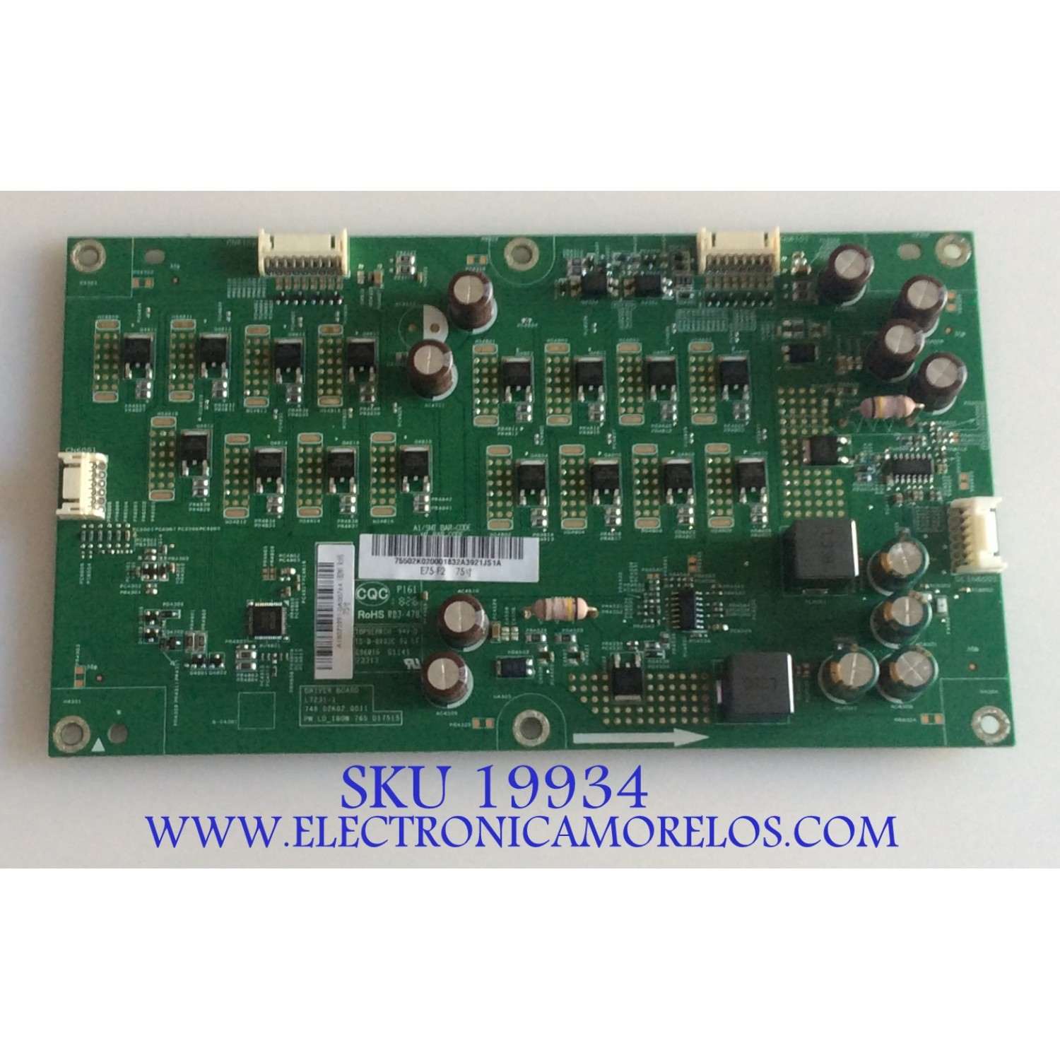 LED DRIVER / VIZIO / 755.02K02.0001 / 748.02K02.0011 / PW.LD_180W.765 D17515 / 75502K020001 / MODELOS E75-F2 LWZJWWMU / E75-F2 LWZ2WWMU
