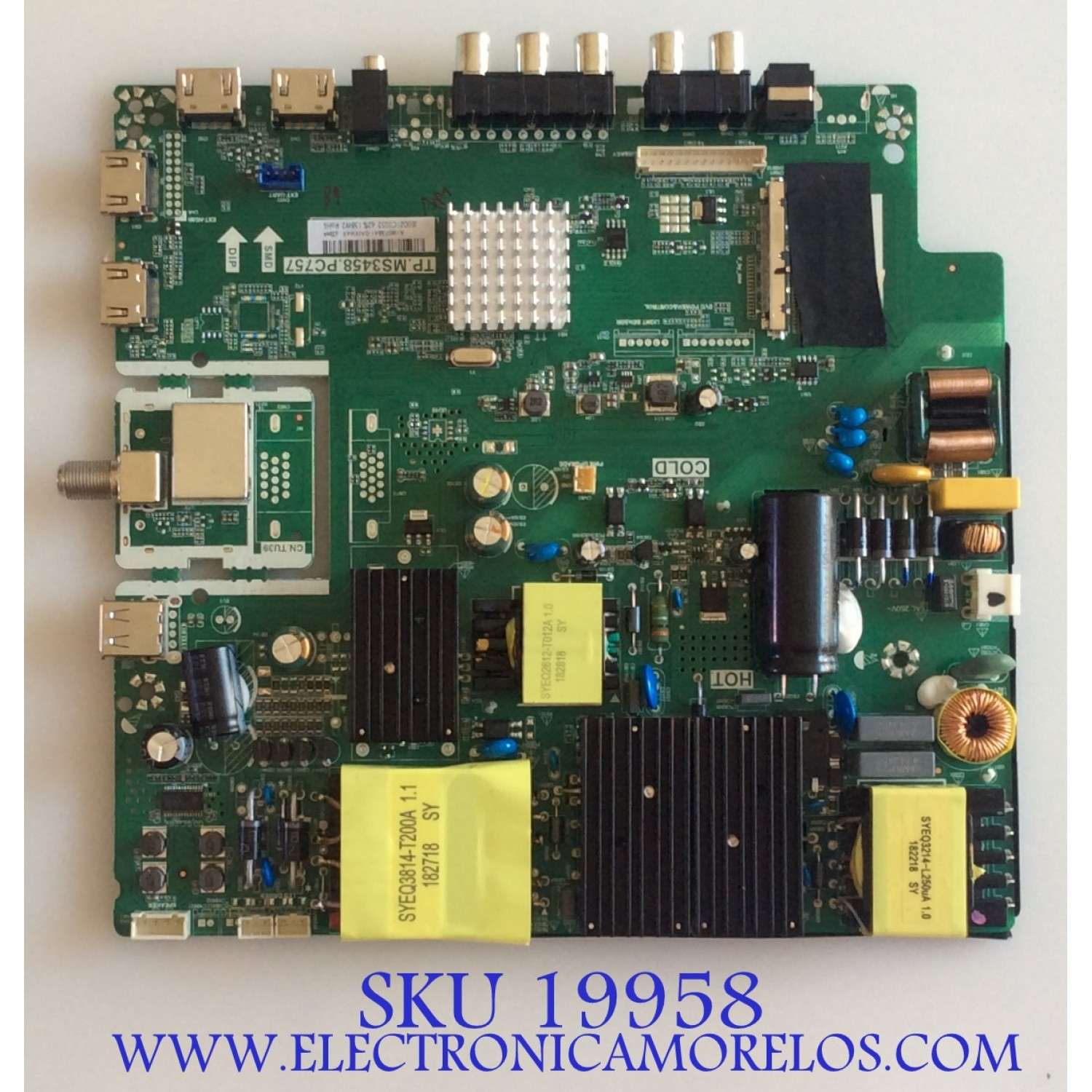 MAIN / FUENTE (COMBO)/ RCA / AE0011138 / TP.MS3458.PC757 /  A18073841 / B18073696 /  JE0DZ1C0252 / PANEL JE601R3HB3L / MODELO RTU6050