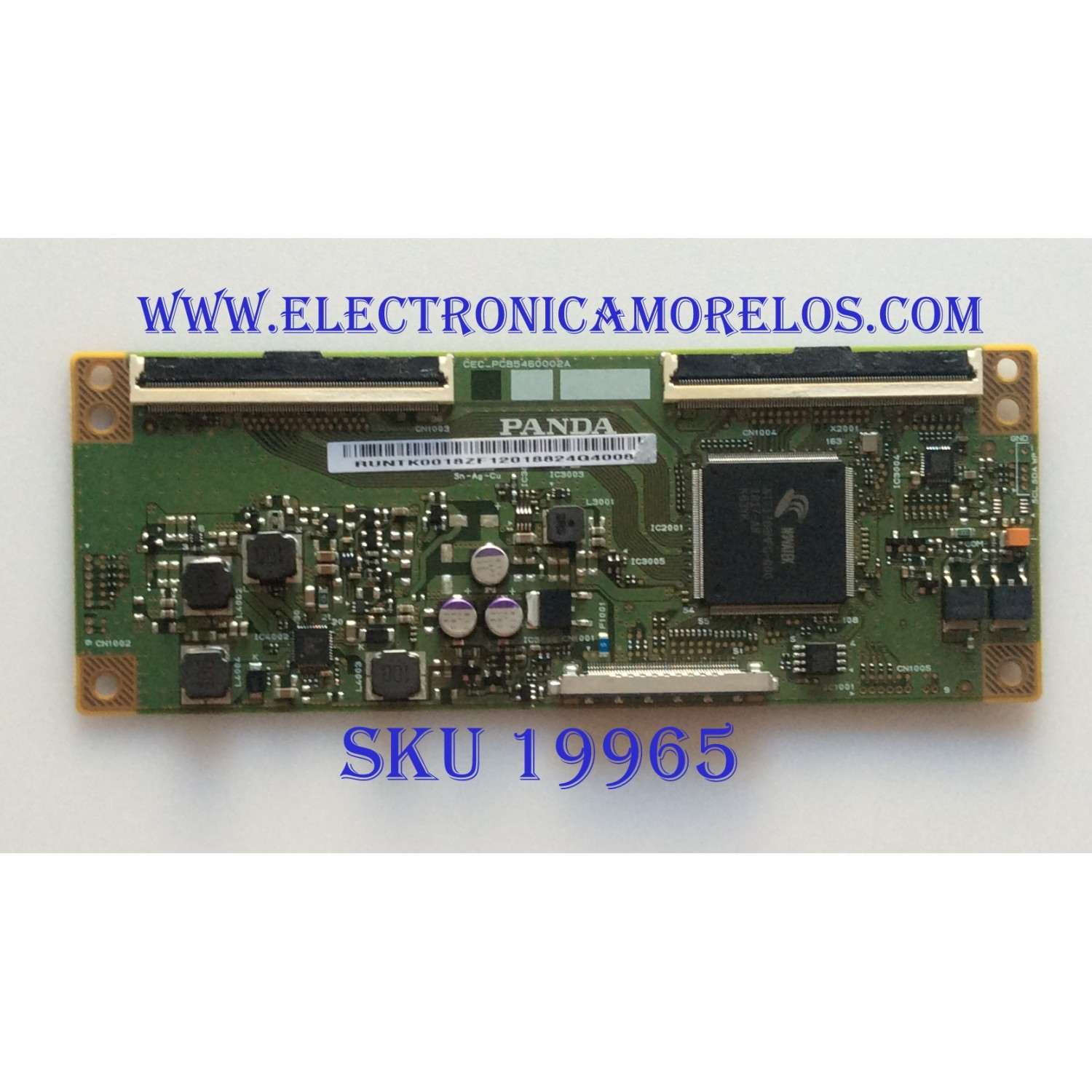 T-CON PARA TV JVC·ROKU TV 4K SMART TV / NUMERO DE PARTE RUNTK0018ZF / CEC_PCB5460002A / MODELOS RNSMU5536-B / RTRU5527-W / E4SFT5517 / E4SW5518RKU / WR55UX4019 / WR55UT4009 / LT-55MAW595 / (CHECAR QUE EL PANEL Y MODELO QUE CORRESPONDA CON SU TELEVISION.)