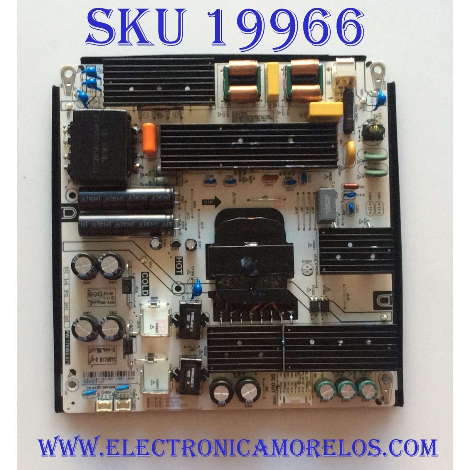 FUENTE DE PODER PARA TV VIZIO 4K HDR UHD SMART TV / NUMERO DE PARTE 60101-02028 / PW.176W2.671 / HV650QUB-N90 / E173873 / PANEL BOEI650WQ1-H / MODELOS D65X-G4 / D65X-G4 LHBFXV