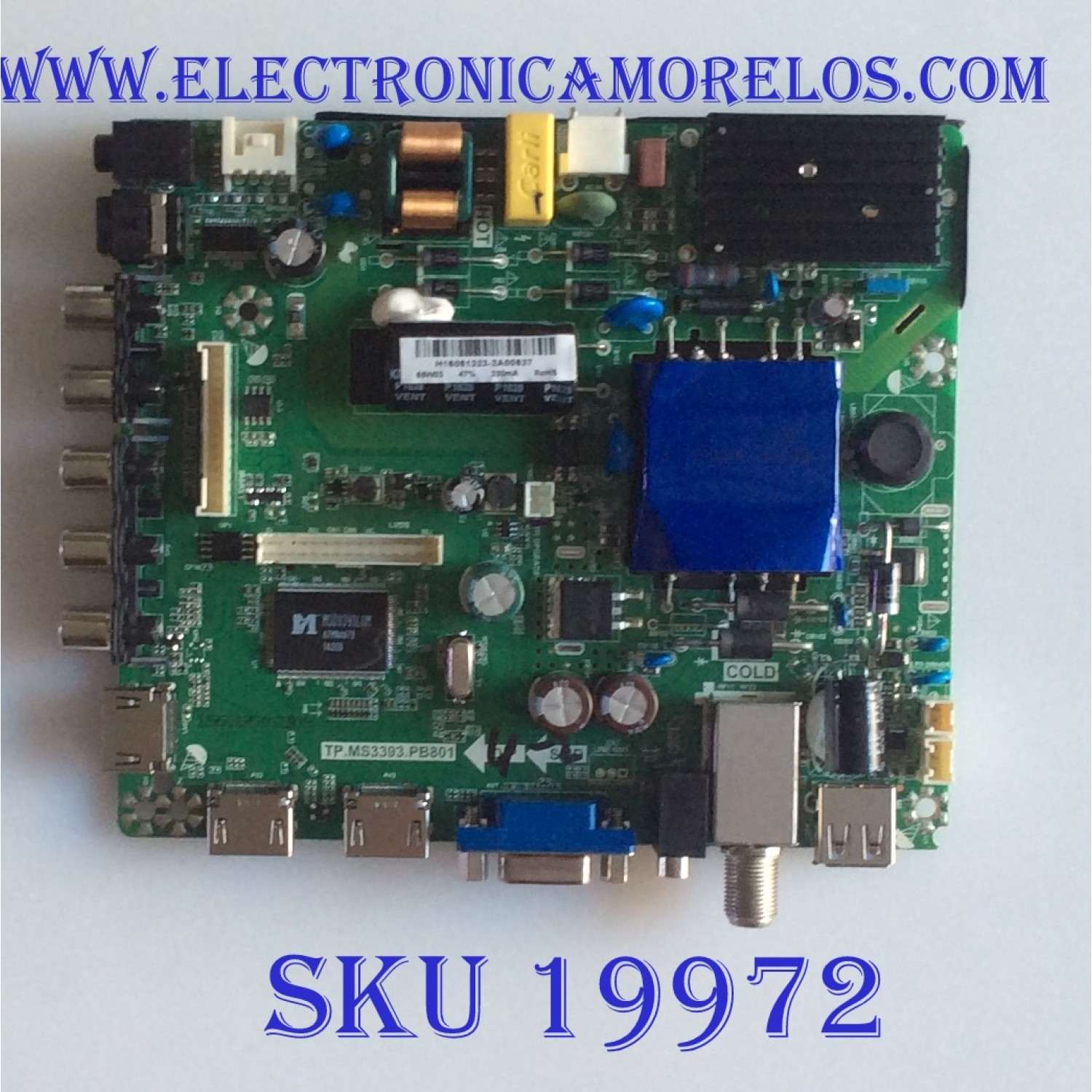 MAIN / FUENTE / (COMBO) / ELEMENT / H16081323 / TP.MS3393.PB801 / 34016550 / MODELO ELEFW3916-AK01