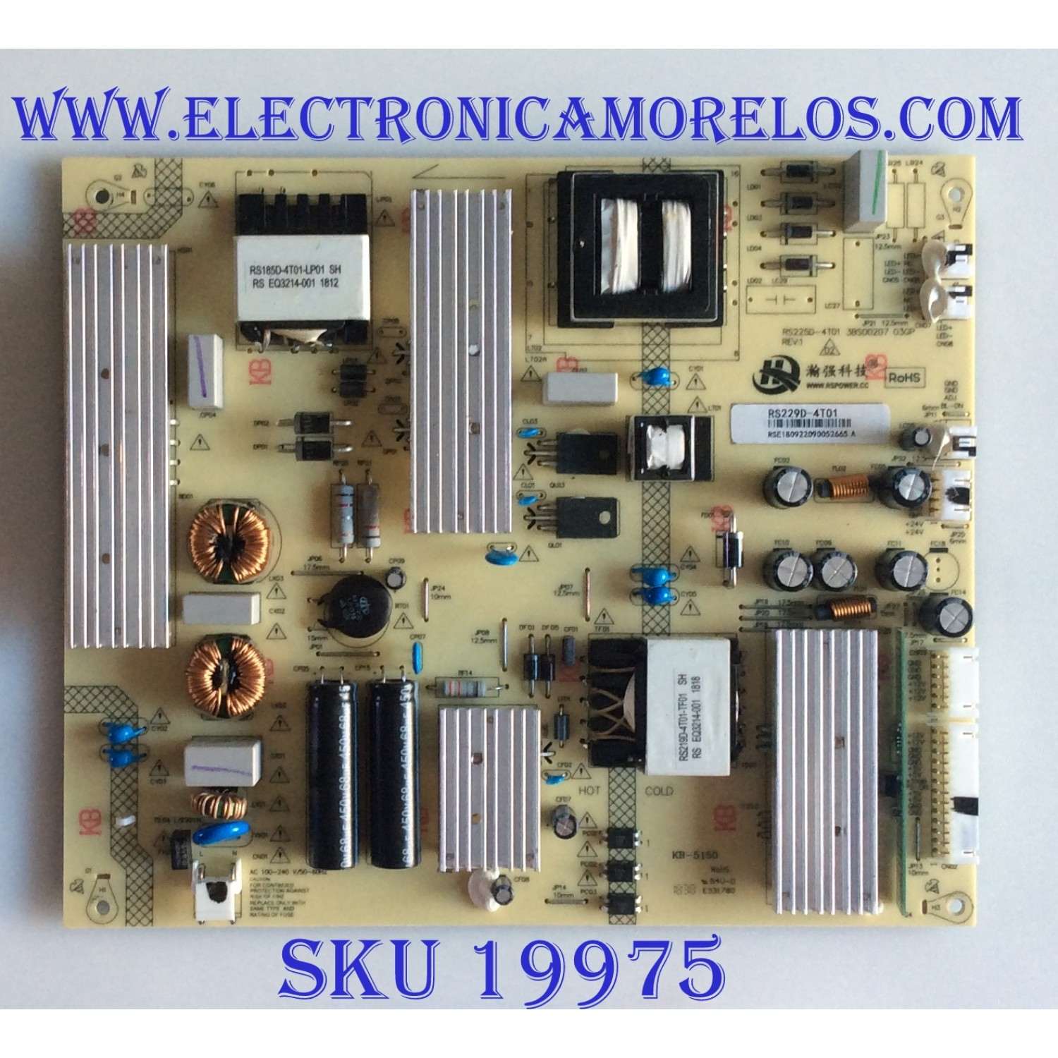 FUENTE DE PODER / RCA / RS229D-4T01 / RS225D-4T01 / 3BS00207 03GP / KB-5150 / MODELO RTU6549 