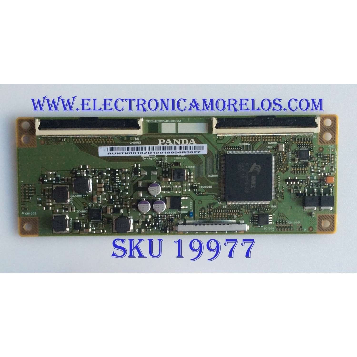 T-CON / RCA RUNTK0018ZD / CEC_PCB5460002A / RUNTK0018ZD12018906R3822 / PANEL LC546PU2L / MODELO RNSMU5536-B 