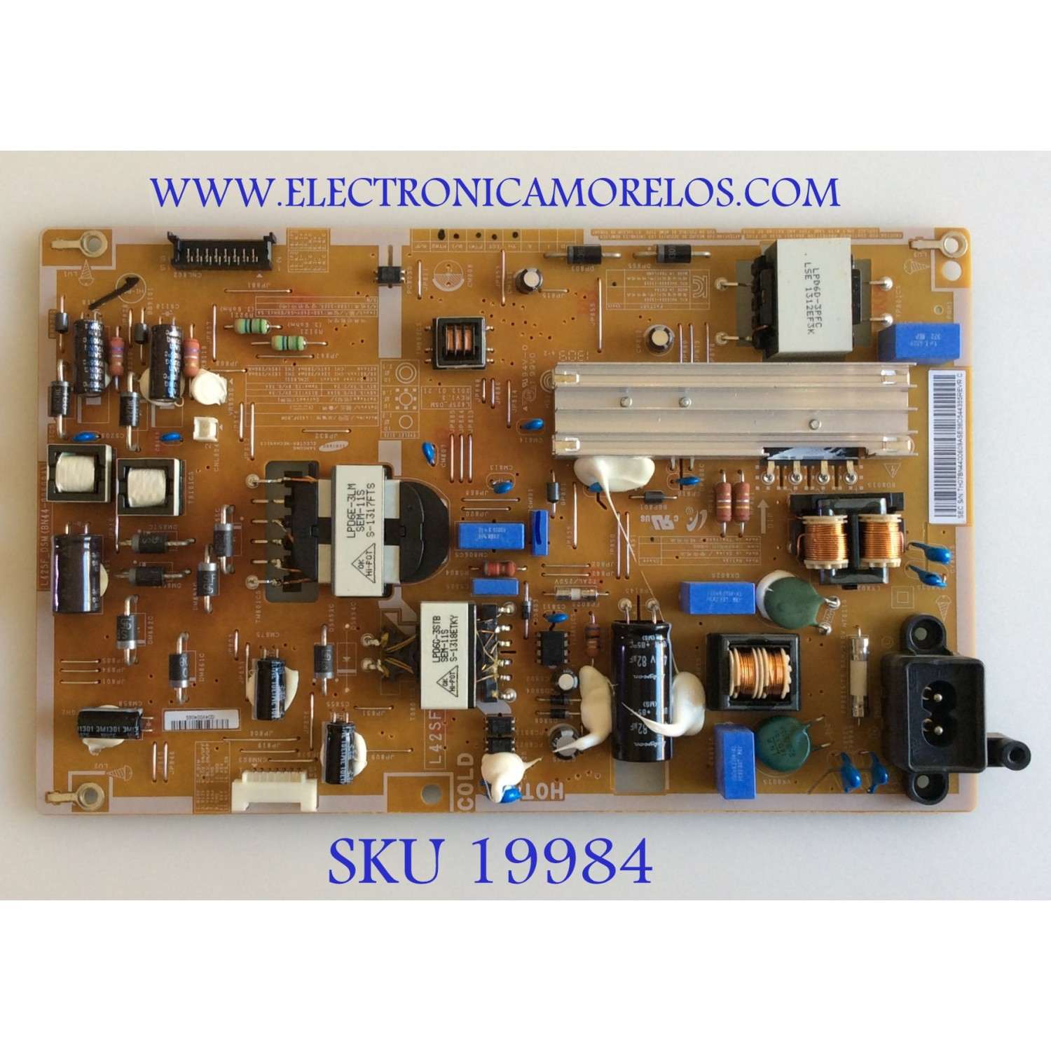 FUENTE DE PODER / SAMSUNG / BN44-00609A / L42SF_DSM / PARTES SUSTITUTAS BN44-00609C / BN44-00609E / BN44-00609F / MODELO HG40NB670FFXZA / HG40NB678FFXZA / HG40NB677FFXZA / UN40F5000AFXZA TS01 