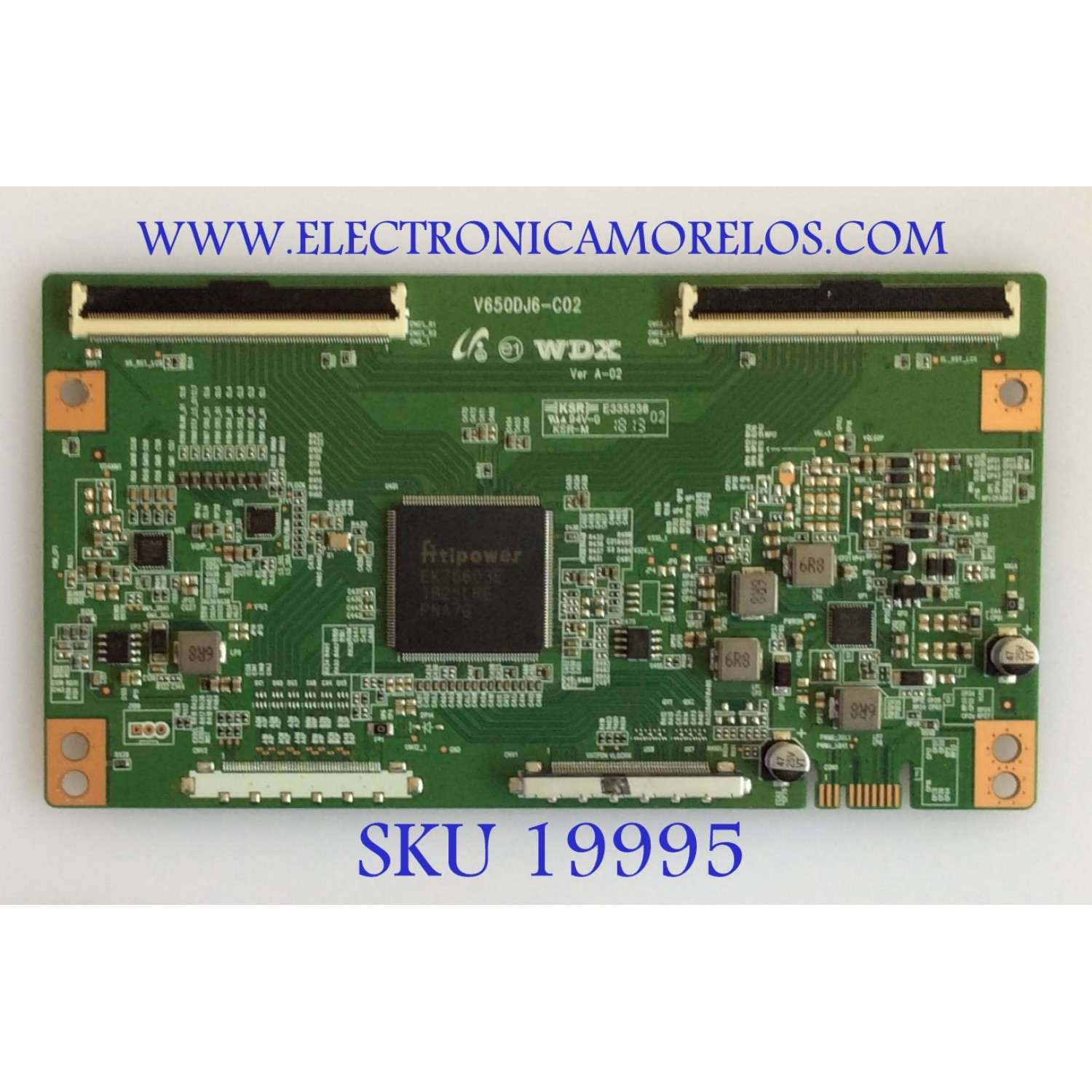 T-CON PARA ATYME / RCA  NUMERO DE PARTE V650DJ6-Q02 / V650DJ6-C02 / E335236 / V650DJ6-Q02  REV:E1 / MODELO 650AM7UD  / RNSMU6536-B