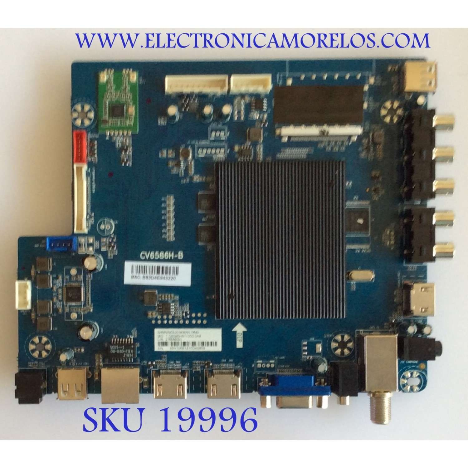 MAIN / RCA / NUMERO DE PARTE 216586003 / 7.D6586HB / CV6586H-B / W458N5003 / 20180929 / MODELO RNSMU6536-B 