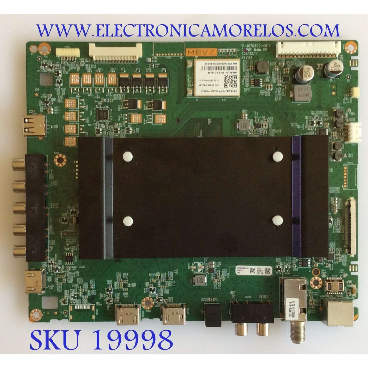MAIN PARA TV VIZIO / NUMERO DE PARTE 0170CAR0JE0 / 1P-017C500-4011 / 1P-017CC00-4011 / A8388112A / 0170CAR0JE00 300 / PANEL SD600DUA-1 / MODELO D60-F3 / D60-F3 LFTRXBKU
