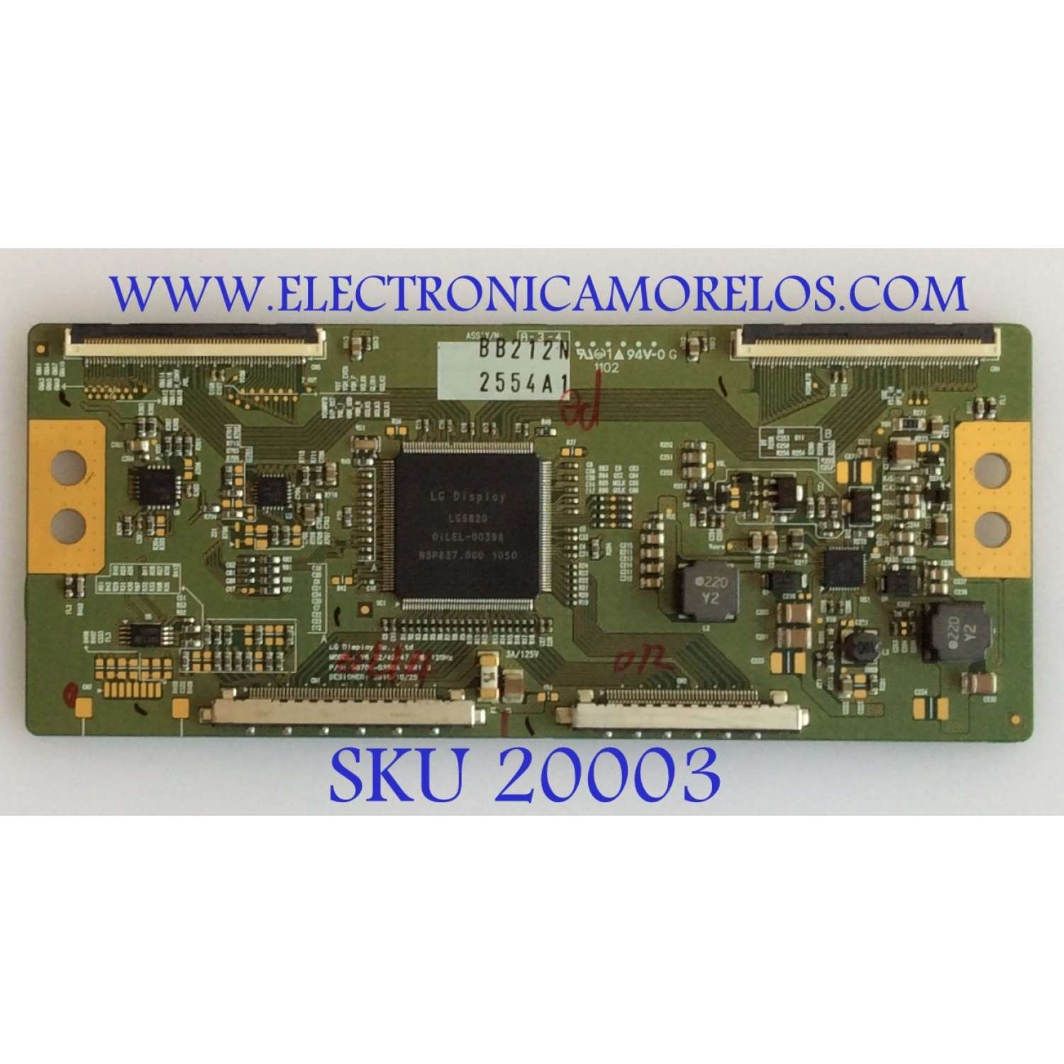T-CON / LG / 6871L-2554A / 6870C-0358A / PANEL LC420EUE-SDA1 / PARTES SUSTITUTAS 6871L-2411C / 6871L-2693A / 6871L-2411B / 6871L-2411D / 6871L-2411A / 6871L-2789A / 6871L-2667A / 6871L-2573A / MODELO 42LV5500-UA