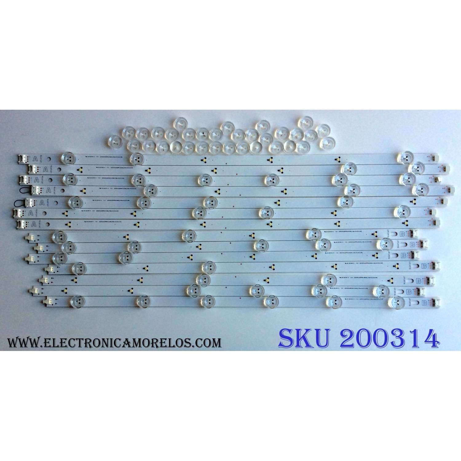 KIT DE LED'S PARA TV (14 PIEZAS) / LG LZ5501LGEPWA  / LZ5501LGEPWA-DL84_L Rev.0 / PANEL`S NC550DUN-SAAP1 / LN54M550060 V12 / LA62M55T120V12 / MODELOS 55LN549E / 55LN5200 / 55LN5790 / 55LN5700 / 55LN5600 / 55LN540 0/ ((CON ALGUNOS DIFUSORES DESPEGADOS))