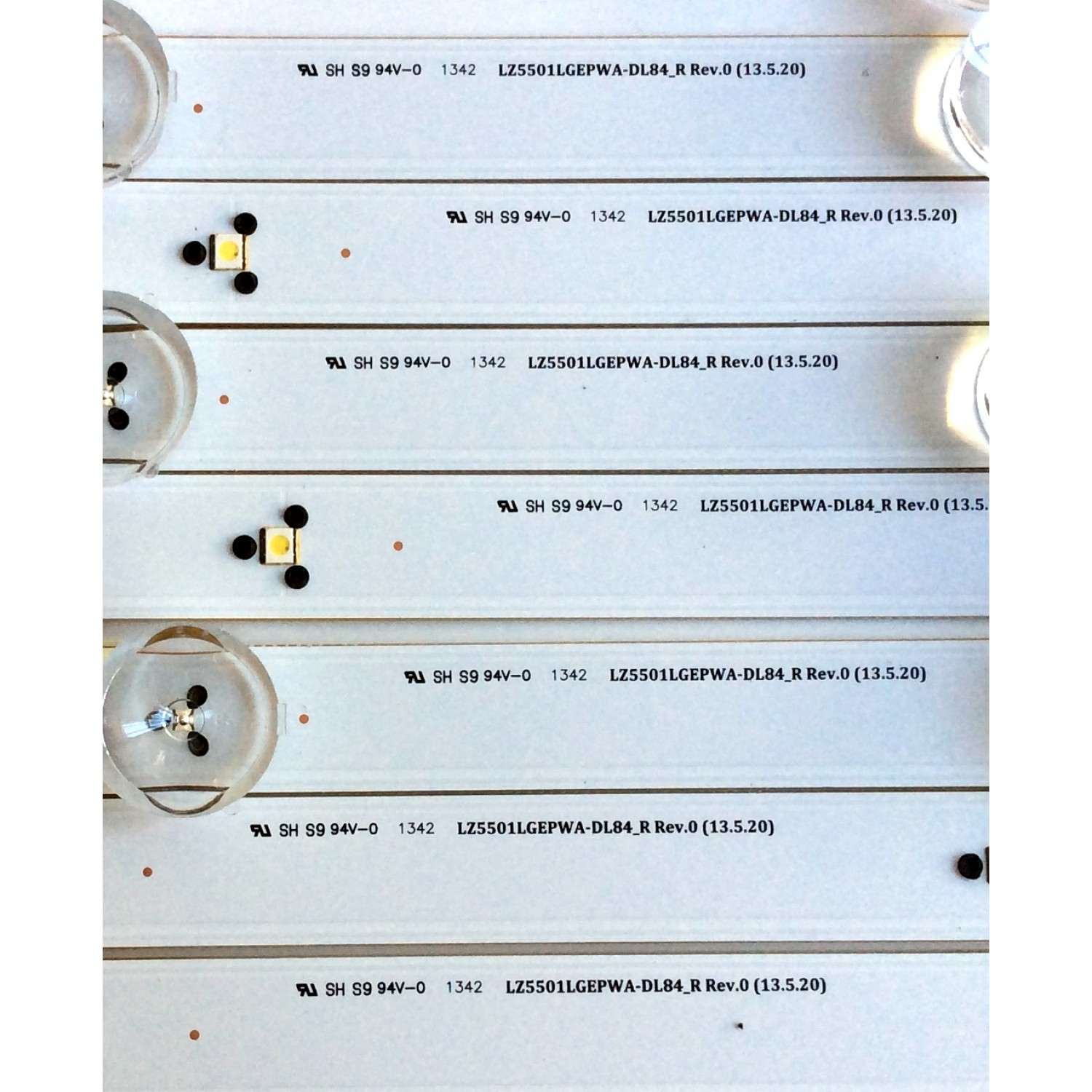 KIT DE LED'S PARA TV (14 PIEZAS) / LG LZ5501LGEPWA  / LZ5501LGEPWA-DL84_L Rev.0 / PANEL`S NC550DUN-SAAP1 / LN54M550060 V12 / LA62M55T120V12 / MODELOS 55LN549E / 55LN5200 / 55LN5790 / 55LN5700 / 55LN5600 / 55LN540 0/ ((CON ALGUNOS DIFUSORES DESPEGADOS)) - Imagen 3