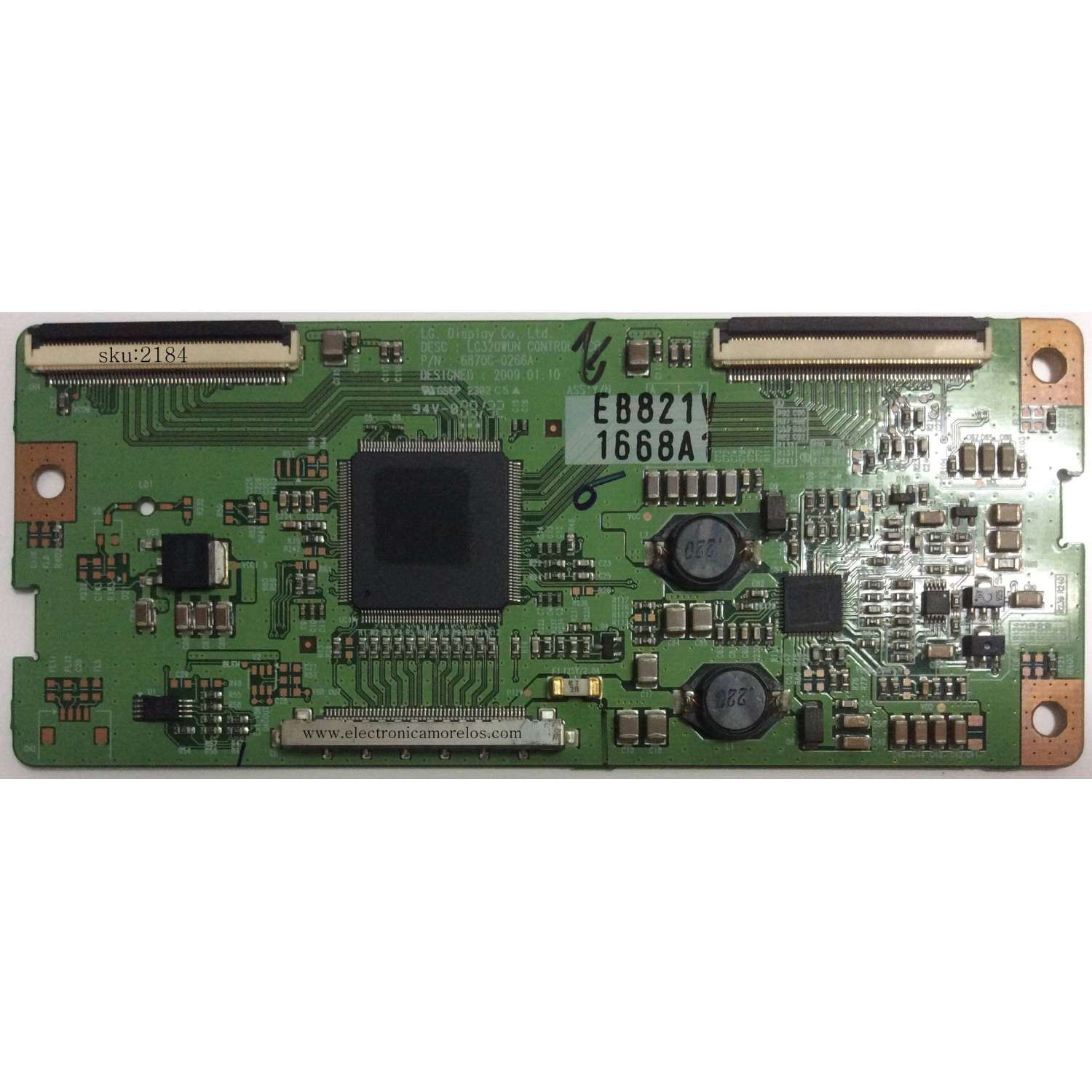 T-CON 1668A / LG / PHILIPS 6871L-1668A / 6870C-0266A / MODELO 32LH30-UA / ELCD32USBFHD / L32VP03U / LT-32J300 / 32LF11-UA / 32LF2510-ZB / 32LH30-UA / 32LH3000-ZA / CE32FD90-B