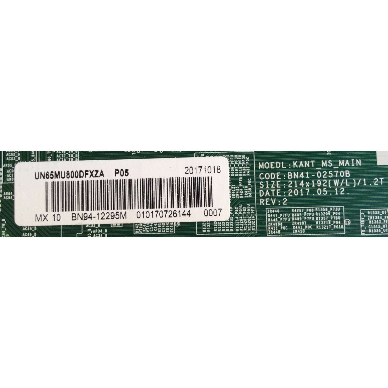 MAIN / SAMSUNG / BN94-12295M / BN41-02570B / BN97-13538G / PANEL CY-SM065FLLV9H / MODELO UN65MU8000FXZA FC05 /  UN65MU800DFXZA FC05 - Imagen 3