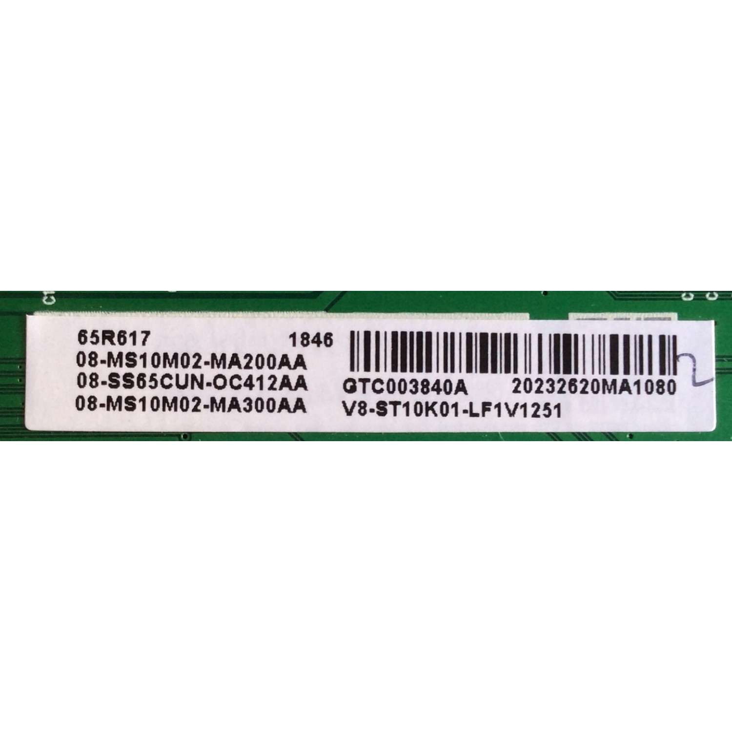 MAIN PARA TV TCL / NUMERO DE PARTE 08-SS65CUN-OC412AA / 40-MST10M-MAH4HG / 08-MS10M02-MA200AA / 08-MS10M02-MA300AA / V8-ST10K01-LF1V1251 / MST10M / PANEL LVU650NDBL / MODELOS 65R615 / 65R613 / 65R617 / 65R613 LEAA - Imagen 3