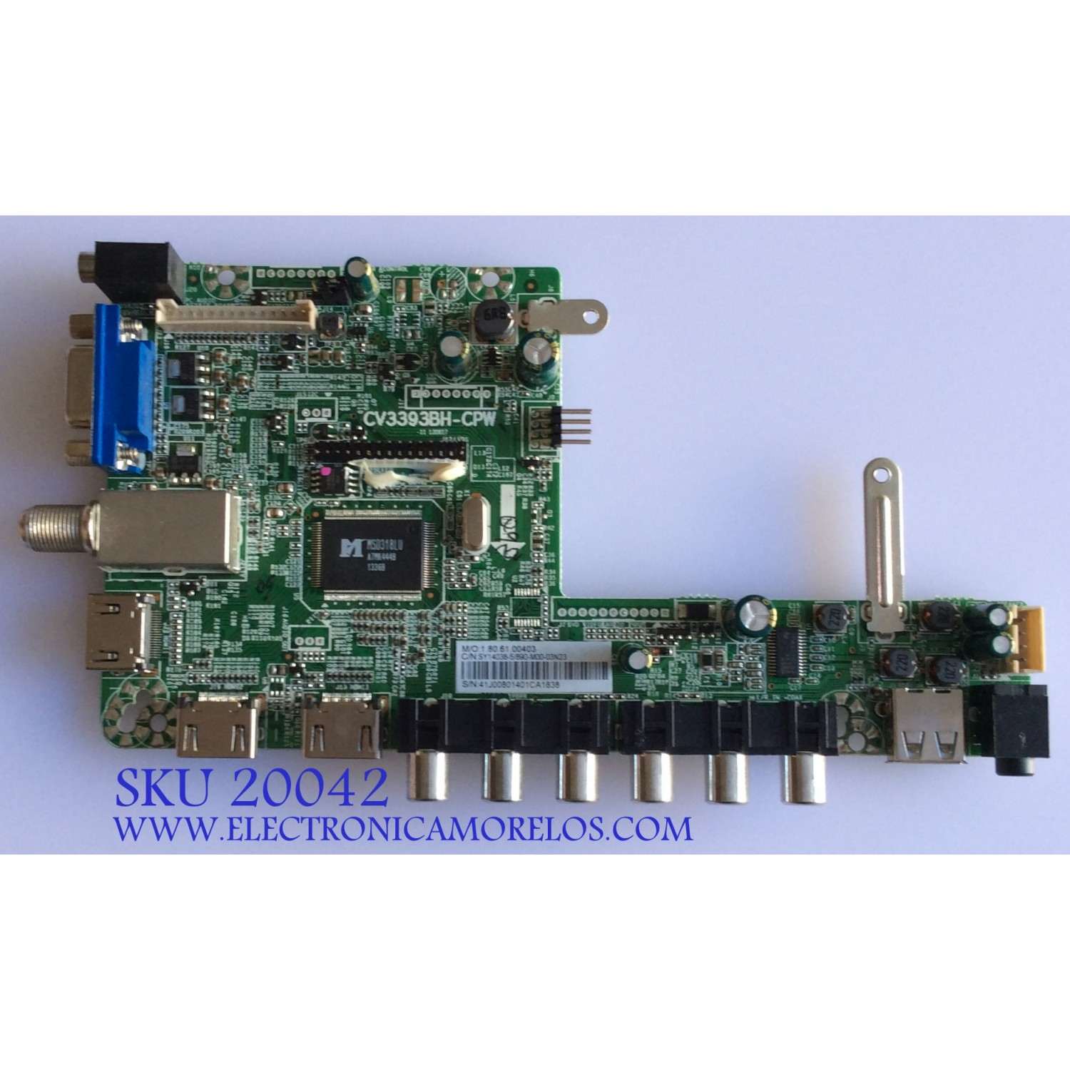 MAIN / ELEMENT / SY14038-5 / CV3393BH-CPW / 1.80.61.00403 / SY14038-2 / 890-M00-03N23 / PANEL T400D3-HA24-DY4 (VER. A7) / MODELO ELEFW408 