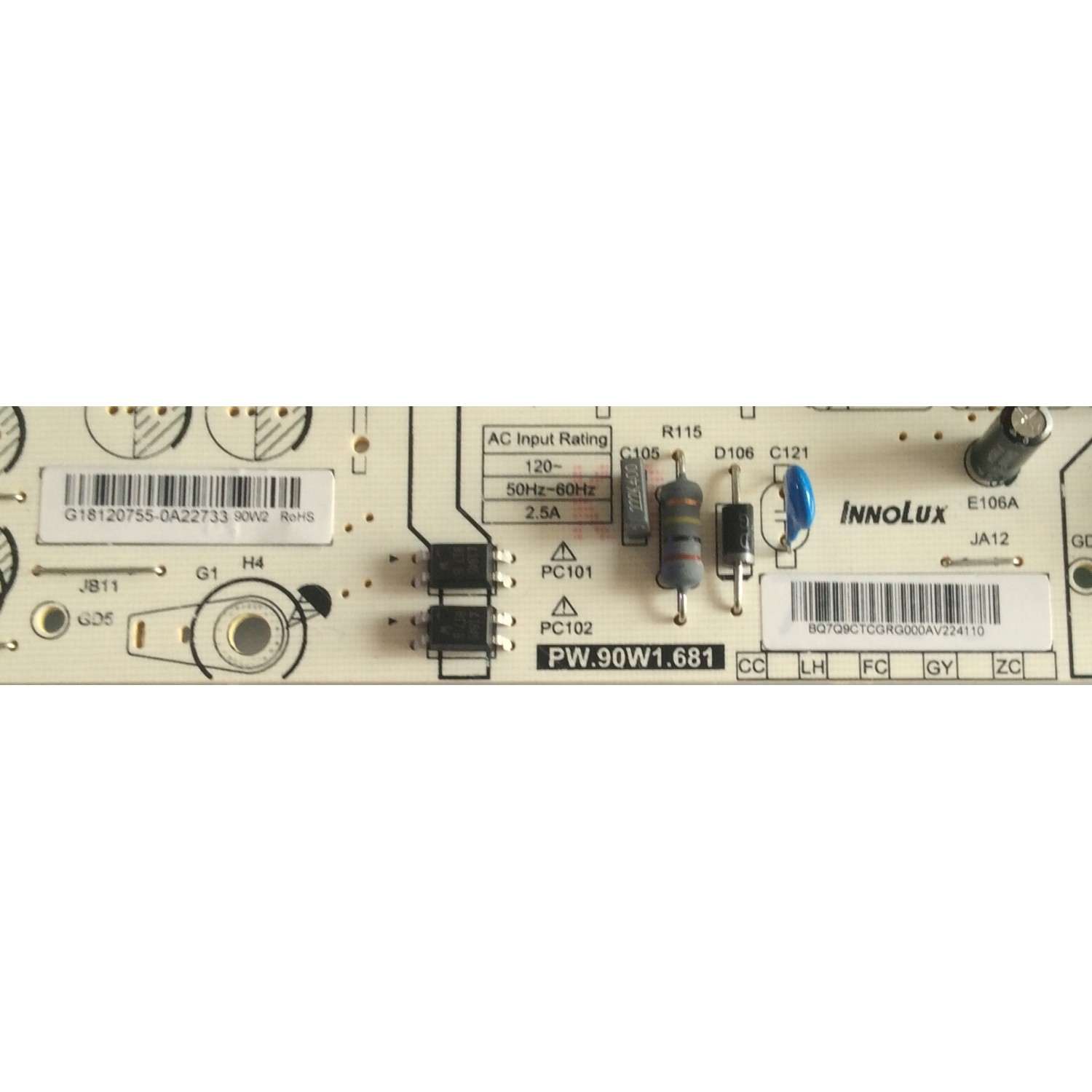 FUENTE DE PODER / VIZIO / V405-G9 LINIYAKV / G18120755 / PW.90W1.681 / PANEL V400DJ2-D03 REV. C1 / MODELO V405-G9 LINIYAKV / V405-G9 LINIYALV - Imagen 2
