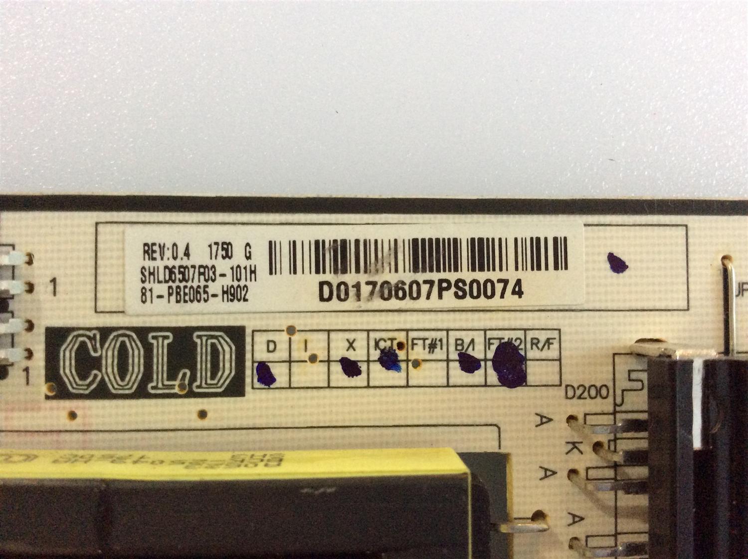 "FUENTE DE PODER / HITACHI / 81-PBE065-H902 / SHLD6507F03-101H / DLBL359 / MODELO 65R80 " - Imagen 3