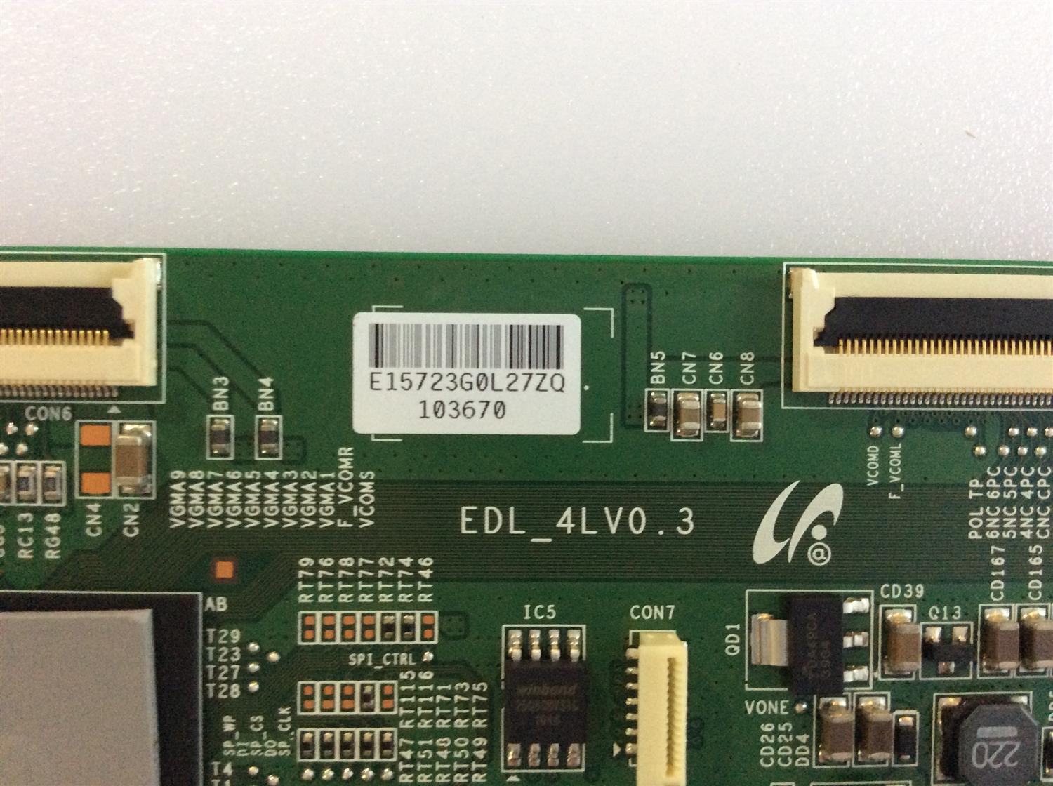 T-CON / SONY / LJ94-15723G / EDL_4LV0.3 / PANEL LTY400HF09-001 / PARTES SUSTITUTAS LJ94-0303925H 929H / LJ94-/ LJ94-03895F / LJ94-03925E / LJ94-03895H / LJ94-03934F / LJ94-03934G / LJ94-15723H / MODELO KDL-40EX620 MAS MODELOS EN DESCRIPCION - Imagen 2