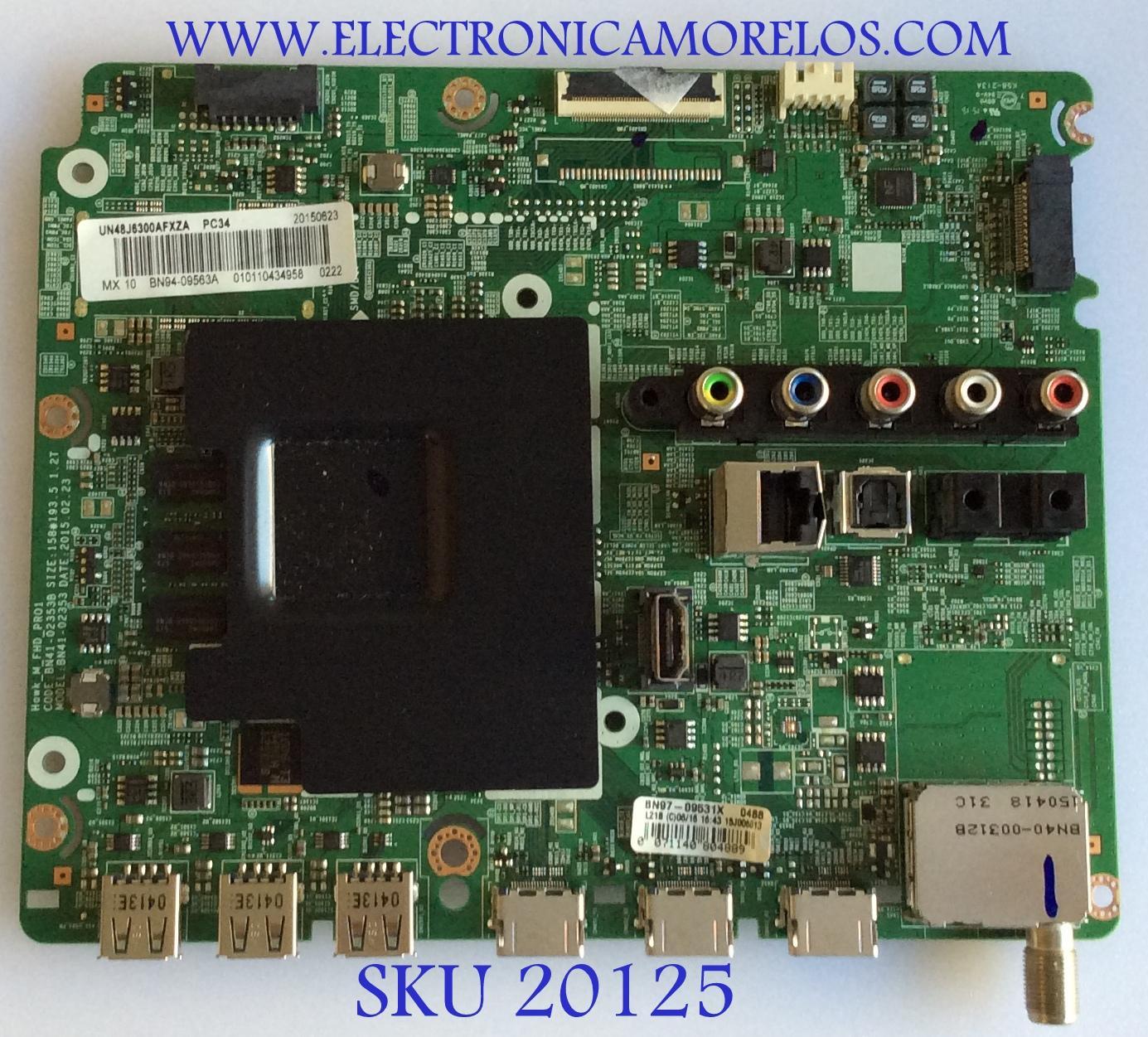 MAIN/SAMSUNG/BN94-09563A/BN41-02353B/BN97-09531X/PANEL CY-GH048CSLV7H/MODELO UN48J6300AFXZA