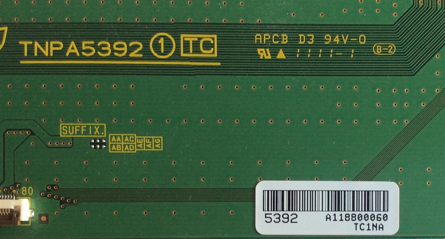 T-CON INTERFASE  PANASONIC / TNPA5392TC / TNPA5392 / PANEL VVX37F101G00 / MODELO TC-L37E3  - Imagen 2