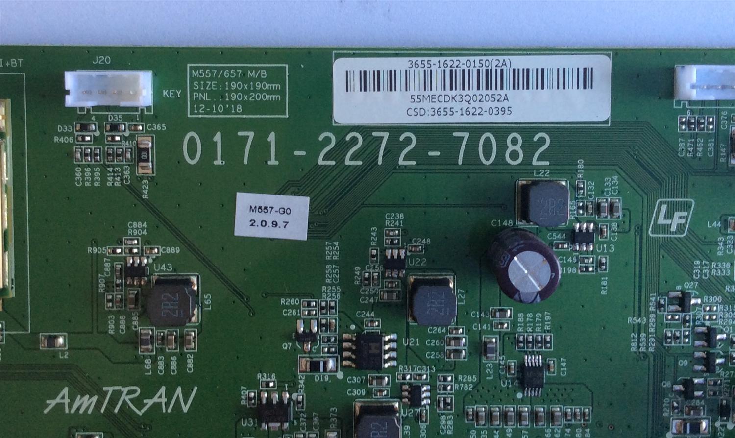 MAIN PARA TV VIZIO / NUMERO DE PARTE 3655-1622-0150 / 3655-1622-0395 / 0171-2272-7082 / PANEL T550QVN05.D / MODELO M557-G0 LAUAQCKV - Imagen 2