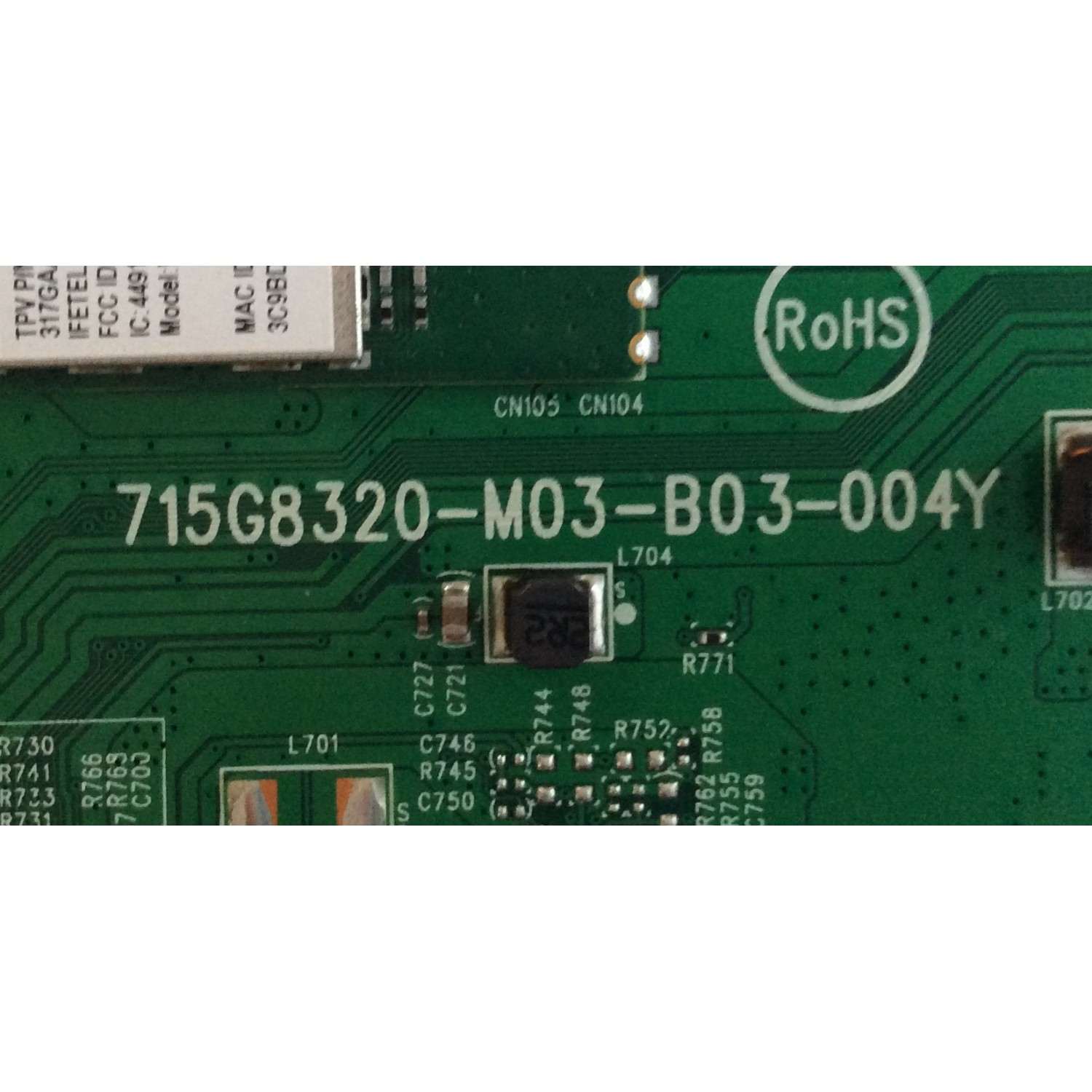 MAIN / VIZIO / 756TXICB02K0340 / 715G8320-M2B-B03-004Y / XICB02K034 / PANEL TPT320B5-FHBN0.K REV. 49P2AN / MODELO D32F-F1 LTQUVMQU  - Imagen 3