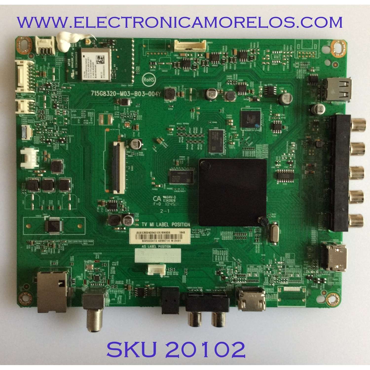 MAIN / VIZIO / 756TXICB02K0340 / 715G8320-M2B-B03-004Y / XICB02K034 / PANEL TPT320B5-FHBN0.K REV. 49P2AN / MODELO D32F-F1 LTQUVMQU 