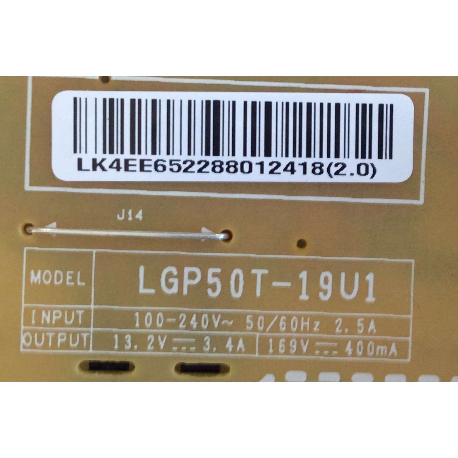 FUENTE DE PODER / LG / EAY65228801 / EAX68249201(1.8) / LGP50T-19U1 / MODELO 50UM7300AUE.BUSJLJM - Imagen 2