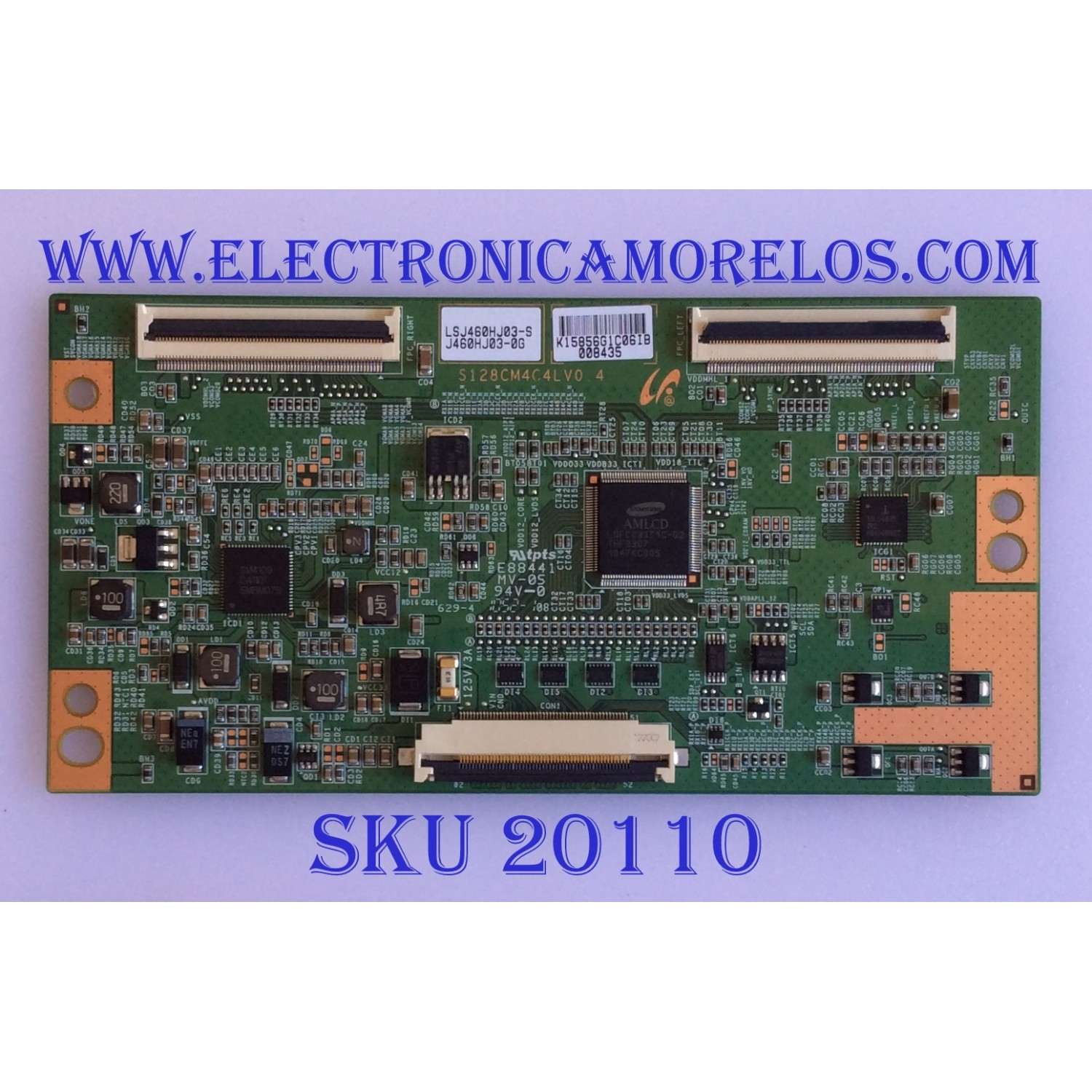 T-CON PARA TV SAMSUNG / NUMERO DE PARTE LJ94-15856G / S128CM4C4LV0.4 / 15856G / LSJ460HJ03-S / SUSTITUTAS BN96-16447A / 15974F / 16584B / 16448A / 00498B / 16587C / 00496B / 16491A / 00497A / 00498A / 15891J / 00495A / 00497B / MODELO UN46D600 / UN46D630