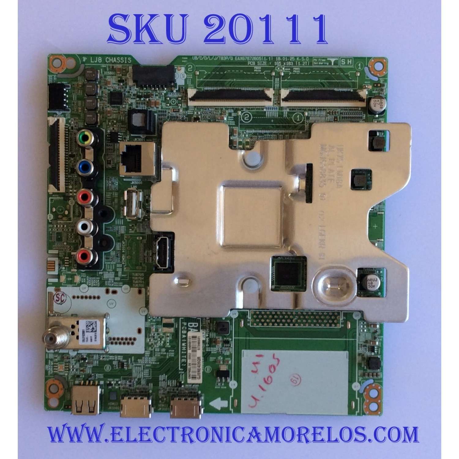 MAIN PARA TV LG / NUM DE PARTE EBU64868101 / EBU64868102 / 64868101 / EAX67872805 / EAX67872805 / 87398601 / PANEL'S NC430DGG ABGX1 / DISPLAY HV430QUB-N4E / NC430DGG-ABGP1 / MODELOS 43UK6090PUA / 43UK6200PUA / 43UK6090PUA.AUSTLJM / 43UK6200PUA.BUSTLJM