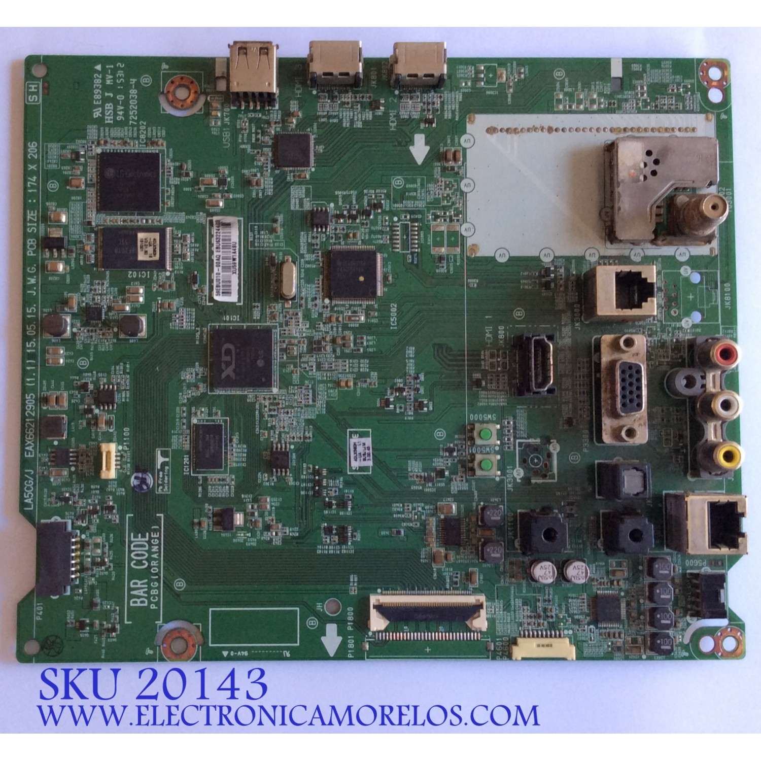 MAIN / LG / EBU63224403 / EAX66212905(1.1) / 59EBU010-00AQ/ PANEL HC400DUN-VCKN5-214X / MODELO 40LX560H-UA BUSJLJM 