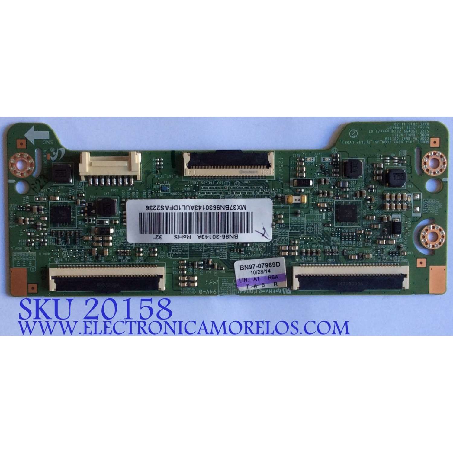 T-CON / SAMSUNG / BN96-30143A / BN41-02111A / BN97-07969D / PANEL'S CY-GH032BGLV2H / CY-GH032BHLV2H / MODELOS UN32H5500AFXZA TS01 / LH32DMDPLGA/ZA SS01 / HG32CN690DFXZA TD01