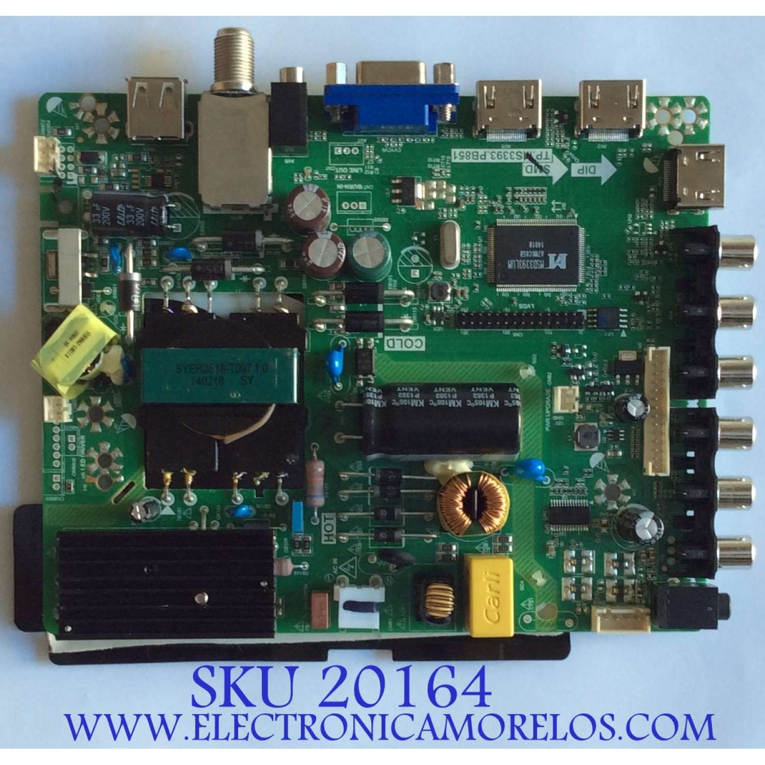 MAIN / FUENTE / (COMBO) / WESTINGHOUSE / B14010542 / TP.MS3393.PB851 / PANEL V400HJ6-PE1 / MODELO DWM40F1Y1