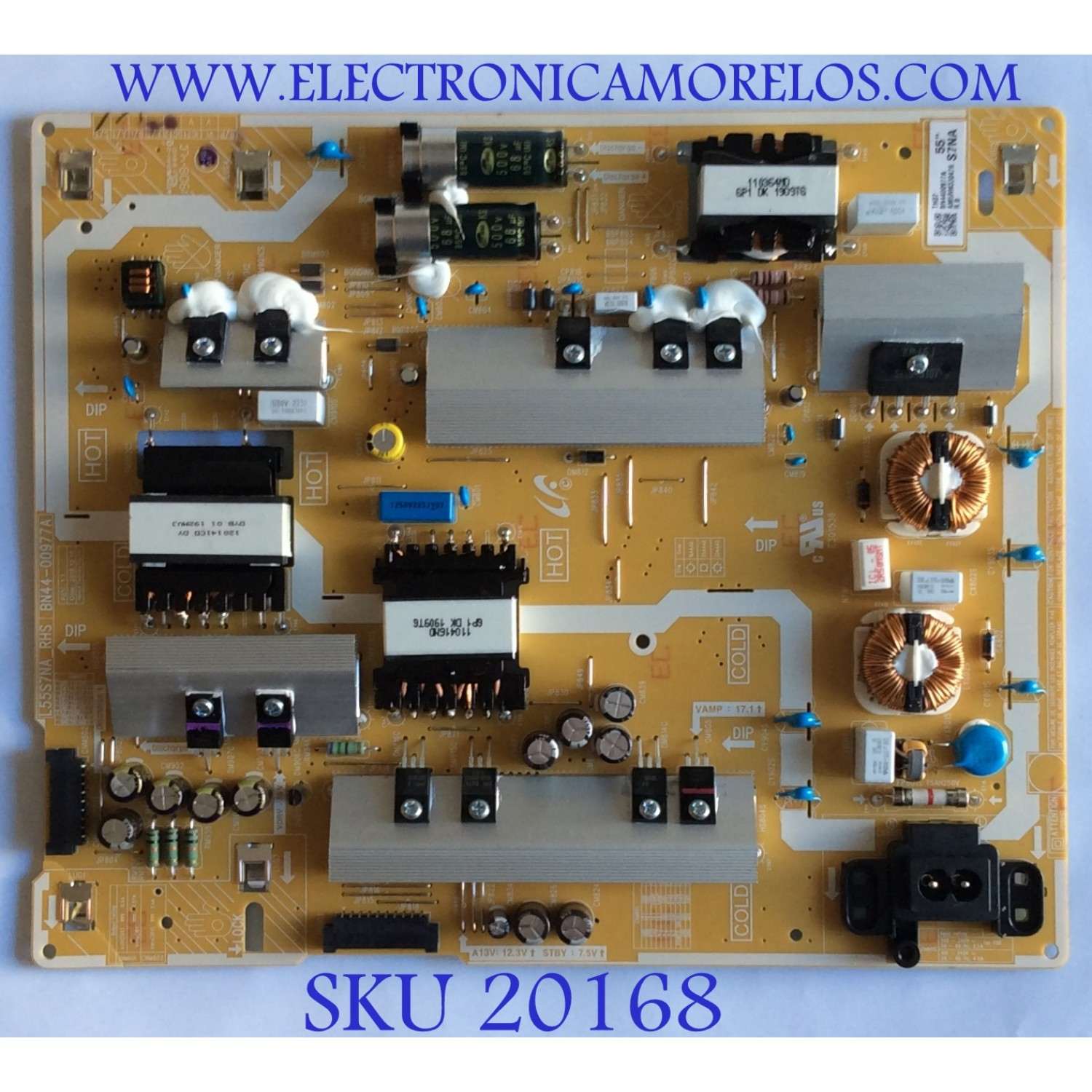 FUENTE DE PODER PARA TV SAMSUNG / NUMERO DE PARTE BN44-00977A / L55S7NA_RHS / PANEL CY-TR055FLLV3H / MODELOS QN55Q70RAFXZA FA01 / QN49Q70RAFXZA FA01/ QN55Q7DRAFXZC / QE55Q70RATXXU / MAS MODELOS EN DESCRIPCION 