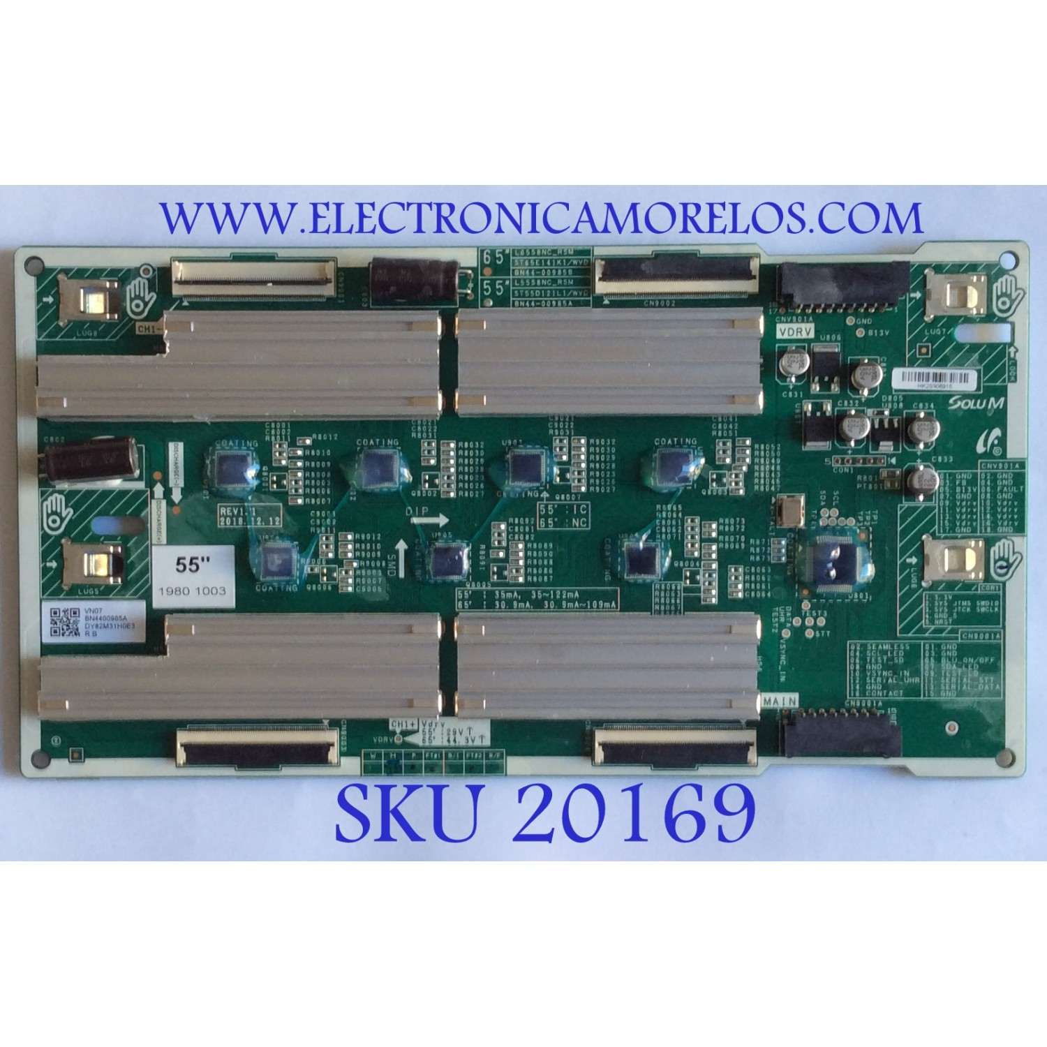 LED DRIVER / SAMSUNG / BN44-00985A / L55S8NC RSM / PANEL CY-TR055FLLV2H / MODELOS QN55Q80RAFXZA FA02 / QN55Q80RAFXZA AA01