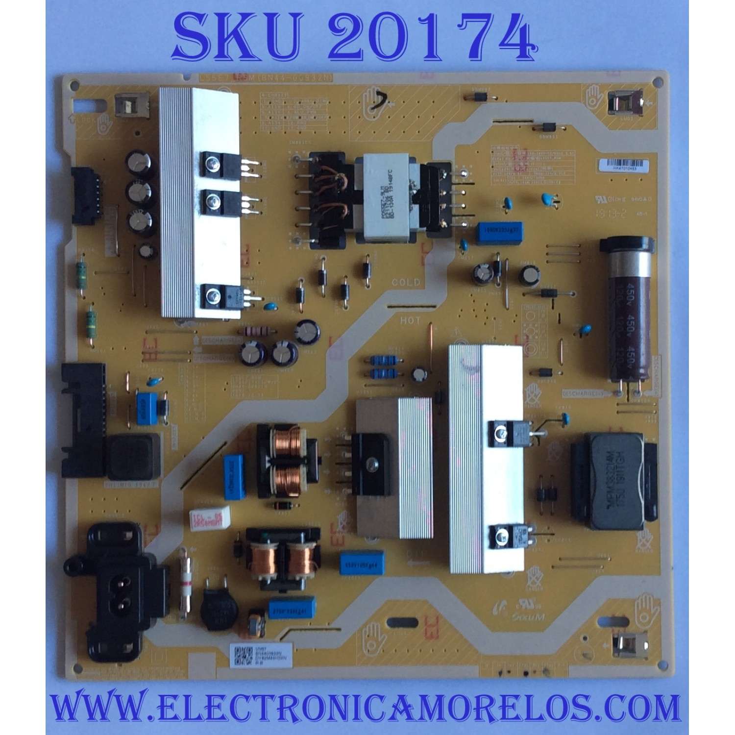 FUENTE DE PODER ORIGINAL PARA TV SAMSUNG / NUMERO DE PARTE BN4400932N / BN44-00932N /L55E7_RSM / LSF550FN09-L05 /39045D / MODELOS UN49R / UN50R /UN55R /UN58R / UN65T / UA49R / UA50R /UA55R / UA58R /UE49R / UE50R / UE55R / UE58R /MAS MODELOS EN DESCRIPCIÓN